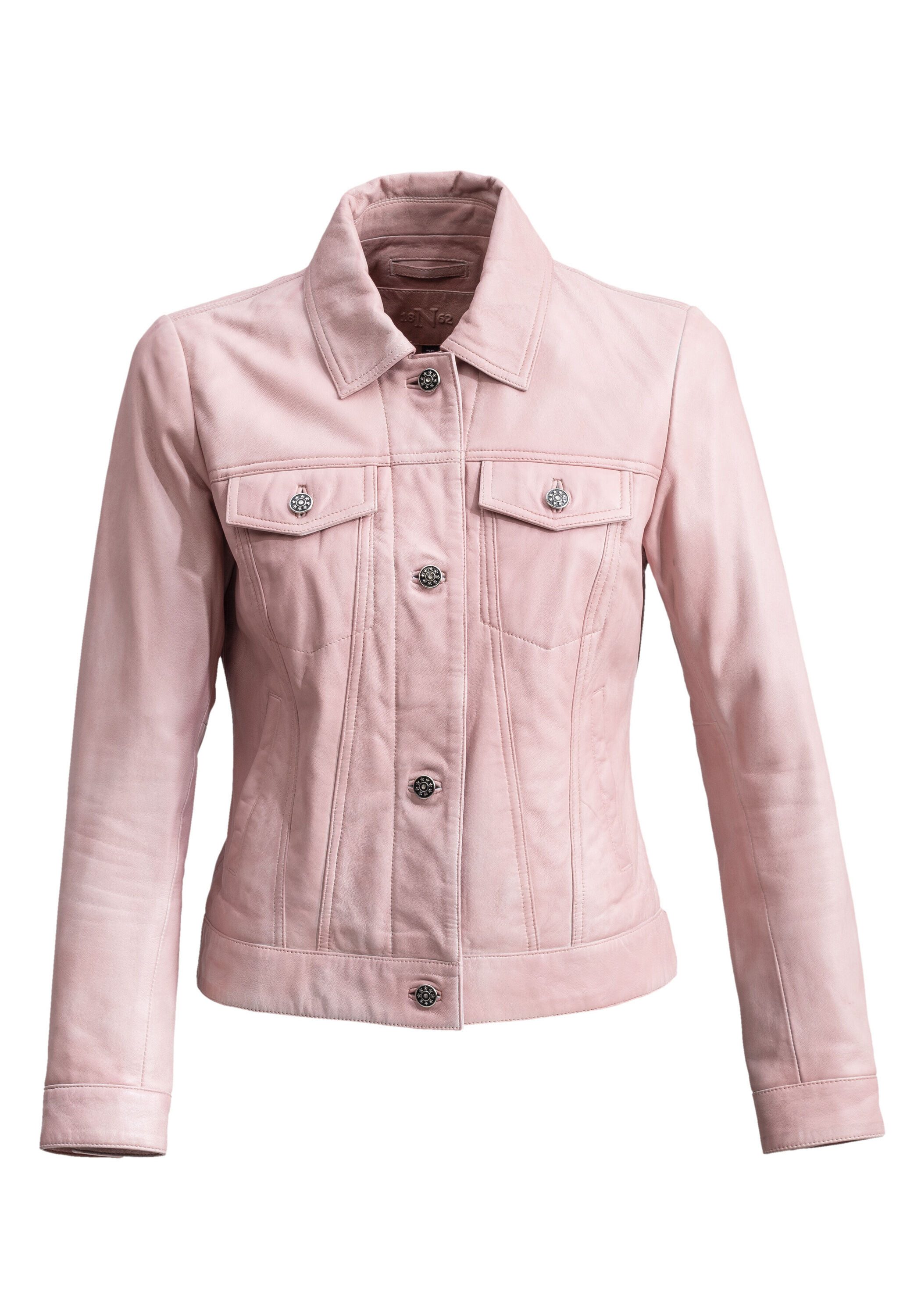 18N62 Lederjacke NEBARBADOS (1-St) in Jeansjacken-Optik aus leichtem Lammna günstig online kaufen