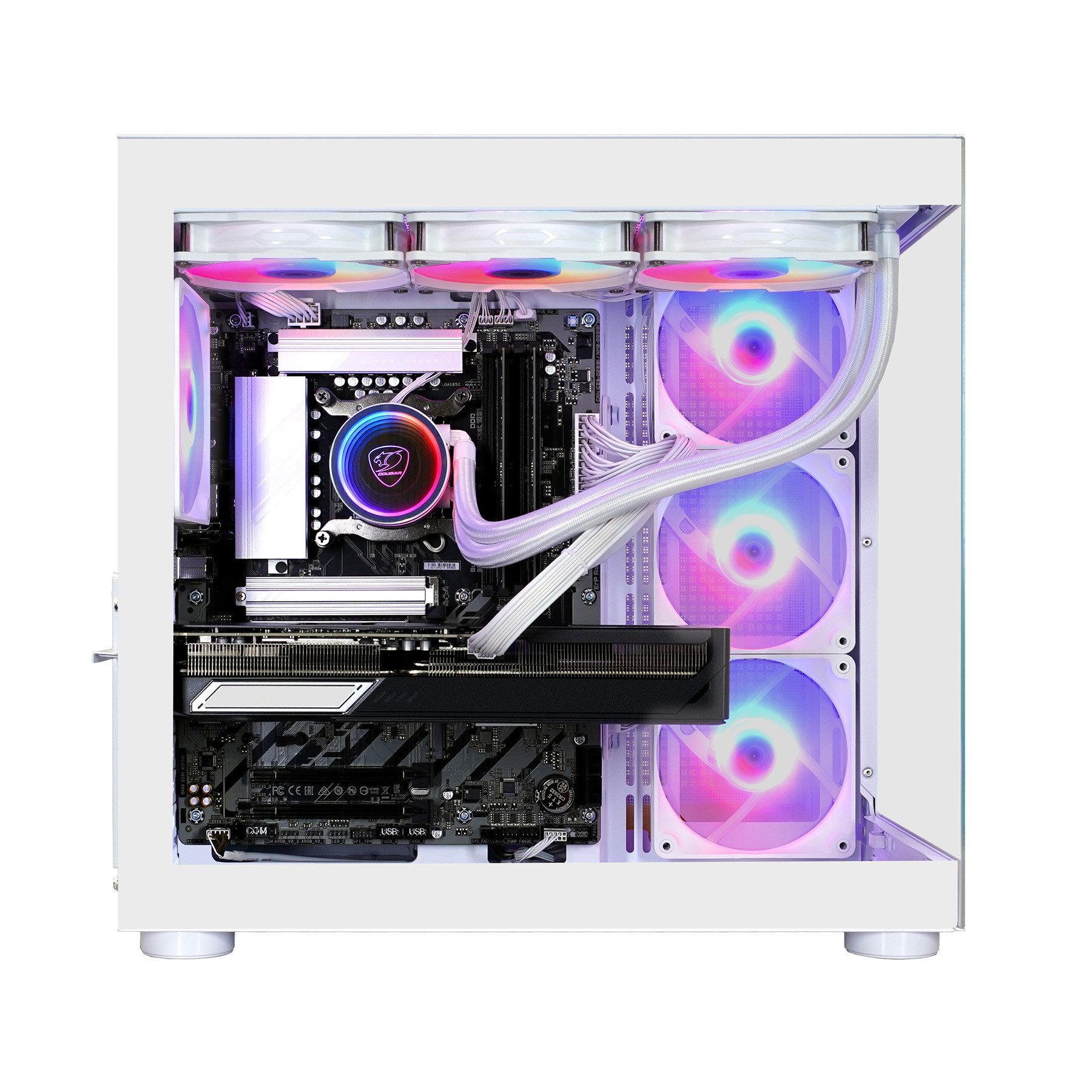 Cougar FV150 WT 7959 AMD Ryzen 5 9600X 32GB DDR5 1TB SSD RX 9070 Gaming-PC (AMD Ryzen 5 9600X, RX 9070, 32 GB RAM, 1000 GB SSD, Wasserkühlung, Windows 11, DDR5 RAM, Wasserkühlung)