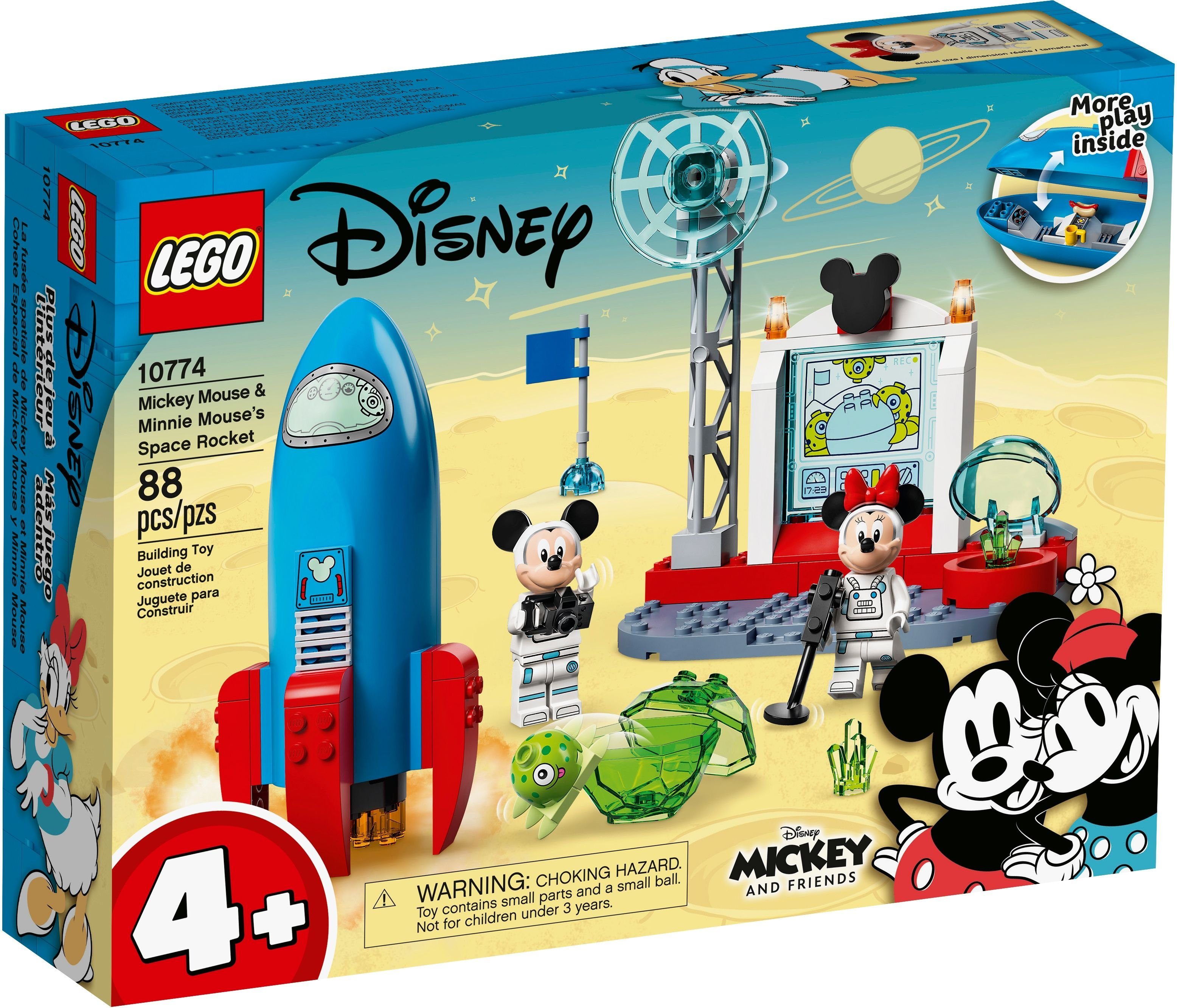 LEGO® LEGO® Disney™ 10774 Mickys und Minnies Weltraumrakete Konstruktionsspielsteine, (88 St)