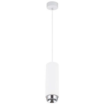 etc-shop LED Pendelleuchte, Leuchtmittel inklusive, Warmweiß, Pendel Decken Leuchte Wohn Zimmer Gips Hänge Lampe chrom weiß im