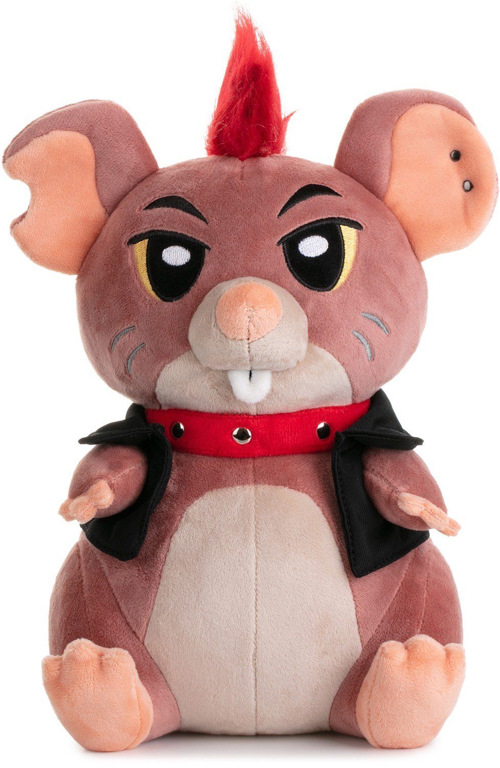 Corimori Kuscheltier Ed, die Punk-Ratte, 26cm Plüschie Stofftier (Geschenk, Packung, Geschenk), Plüschtier, Ratten-Kuscheltier, Irokese, braun rot schwarz