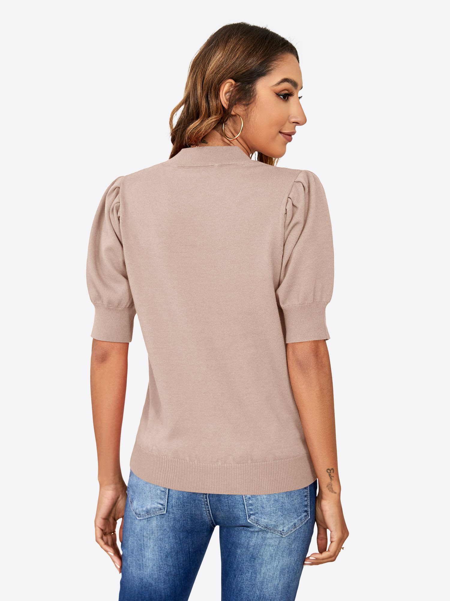 Imily Bela Sweater Damen Kurzarm-Strickpullover (Packung, 1-tlg., 1per-Pack günstig online kaufen