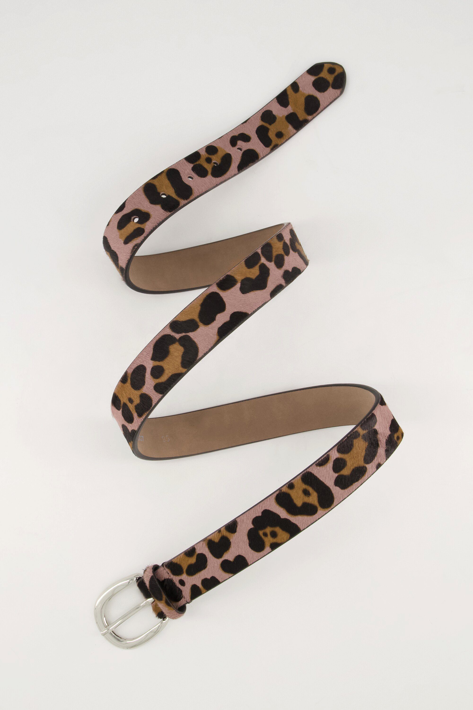 Ulla Popken Hüftgürtel Ledergürtel Leomuster Leo-Schnalle