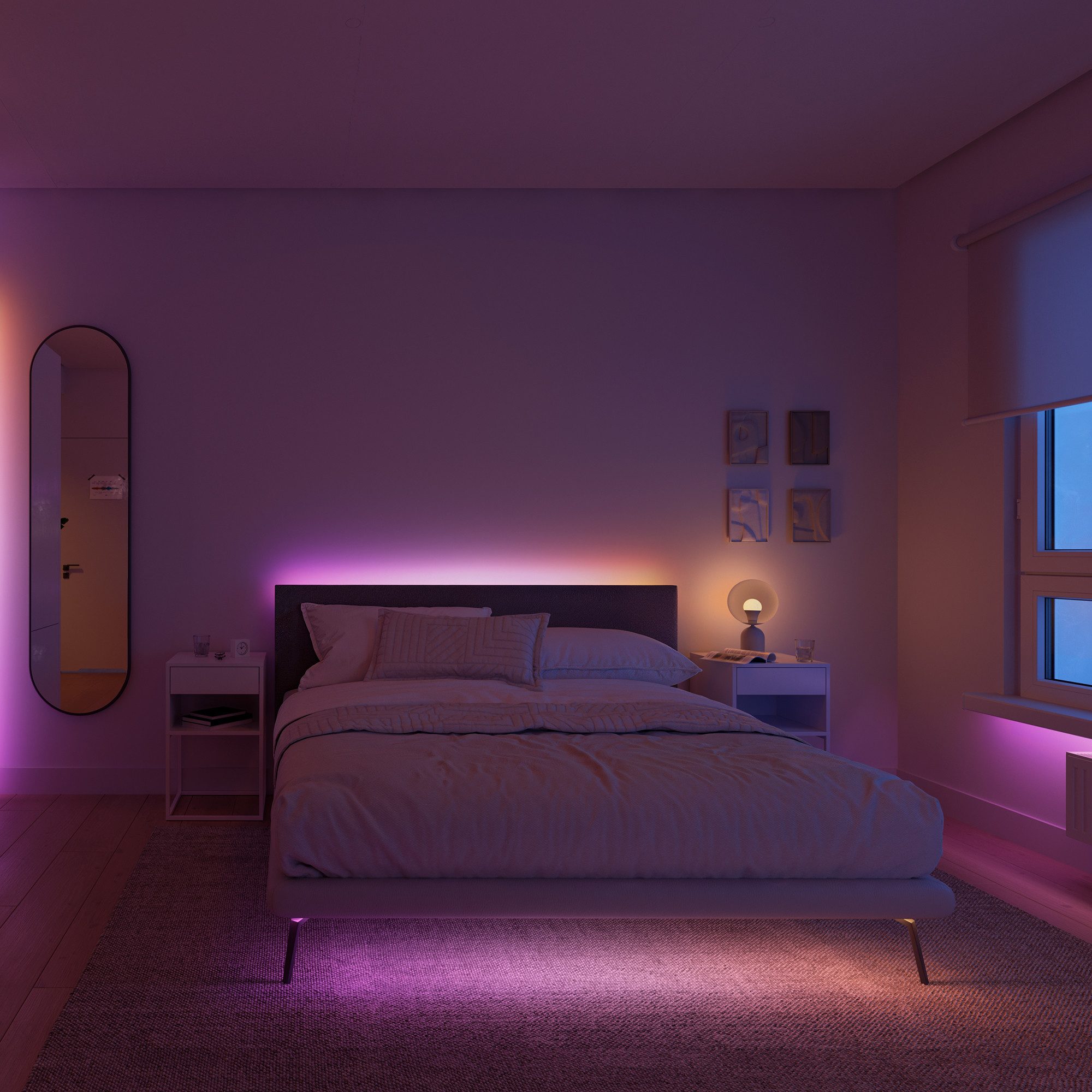 Philips Hue LED-Streifen Essential Gradient LED-Streifen RGBIC farbfähig, lebendige Farben, flexible Innenbeleuchtung, komp. mit gängigen Smart-Home-Assistenten – Bild 4 von 5