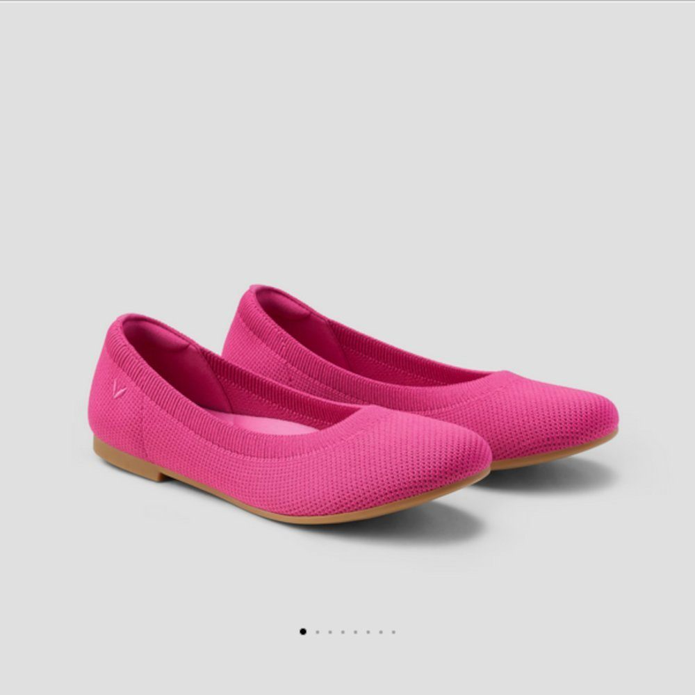 Vivaia Claire Damen Ballerina runder Zehenpartie Gr. 37 Pitaya Pink Ballerina