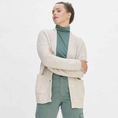 LIVING CRAFTS Strickjacke NICOLE Länger geschnitten im modernen Oversized-Look