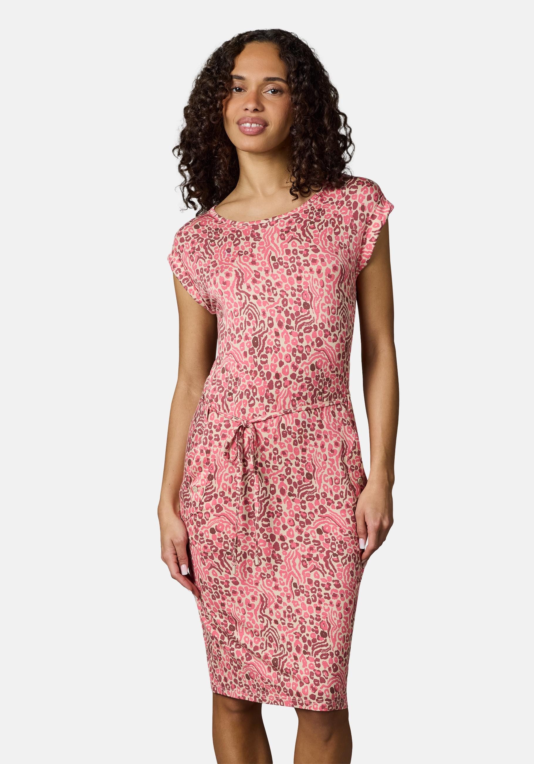 Ragwear Sommerkleid Taggien Print Leichtes, bequemes Midikleid mit Muster