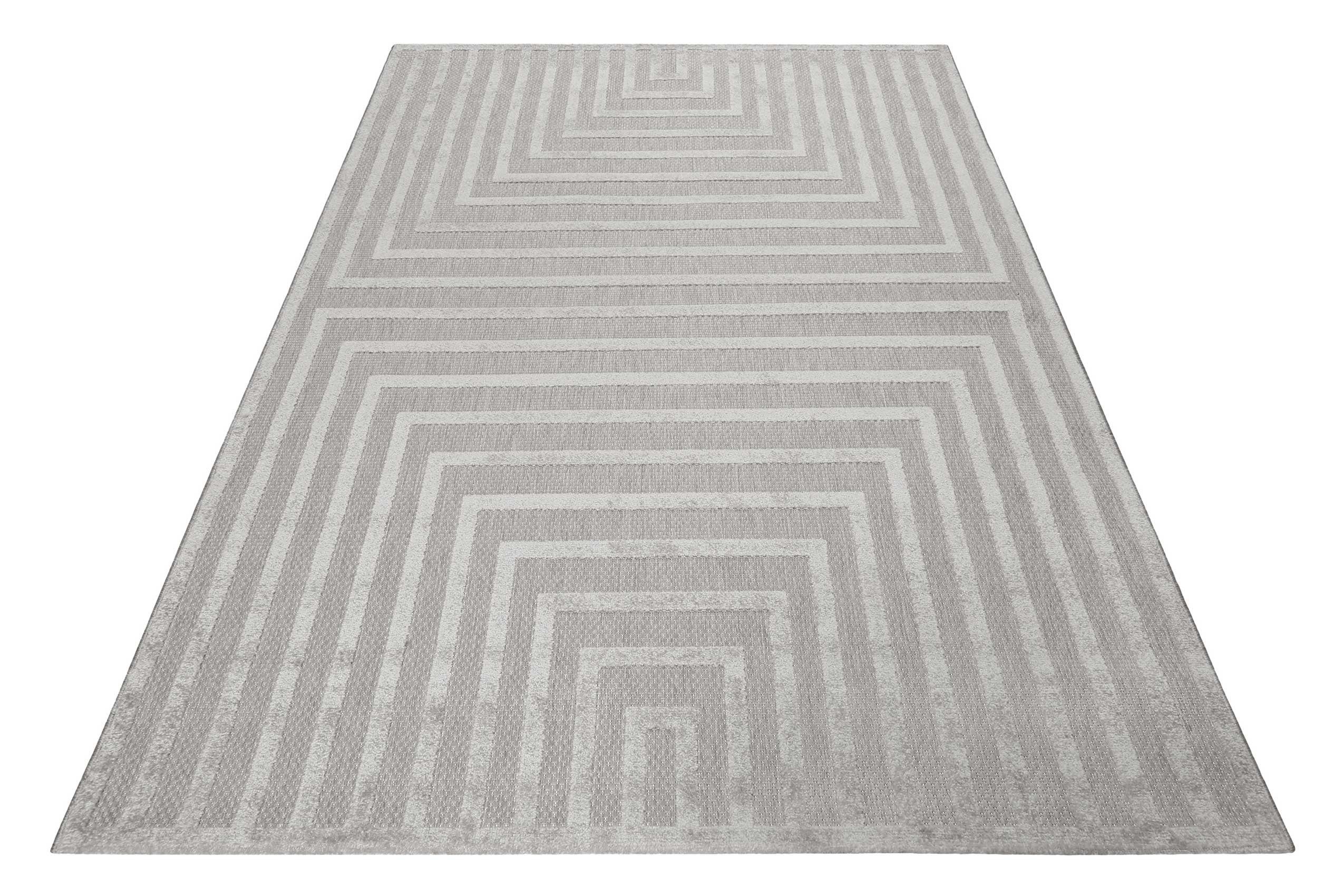 Esprit Outdoorteppich Carolina ESP-54227, rechteckig, Höhe: 6 mm, mit Hoch-Tief-Effekt, modern, robust, pflegeleicht, Terrasse, Küche