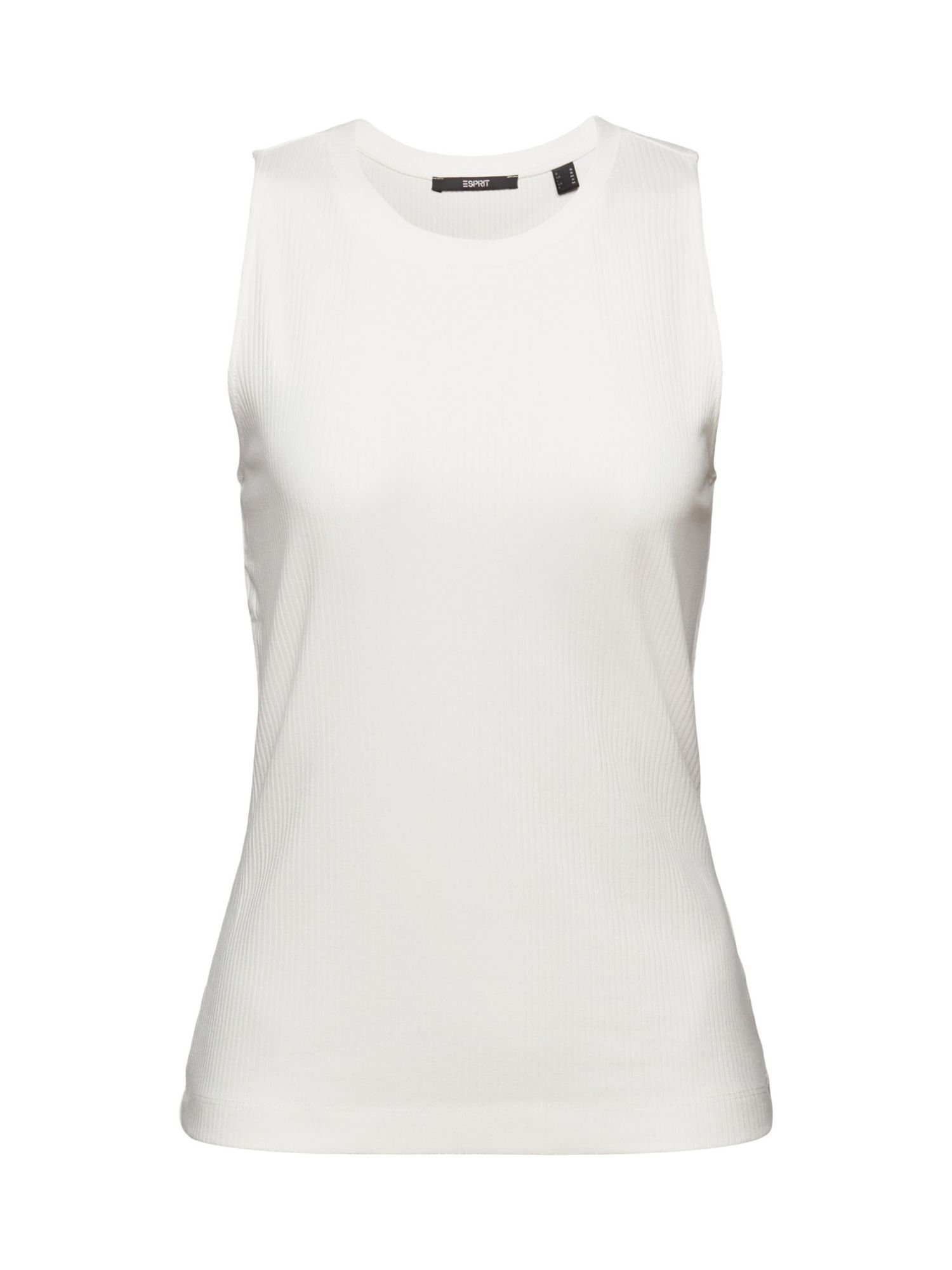 WHITE Esprit OFF Tanktop T-Shirt Collection (1-tlg) Geripptes