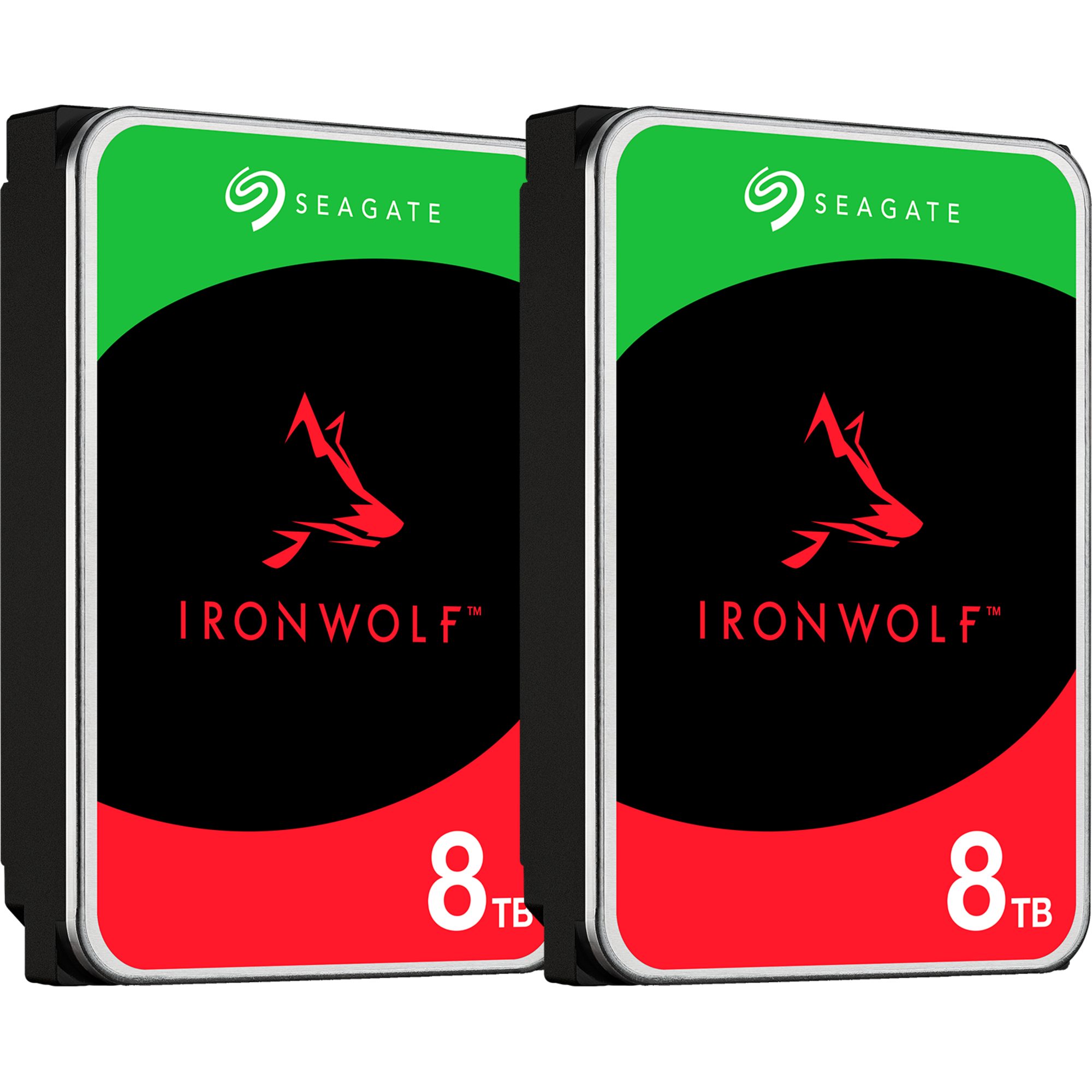 Seagate Seagate IronWolf NAS 2 x 8 TB Bundle, Festplatte, (SATA 6 GB/s, 3,5" interne HDD-Festplatte (8.000) 3,5""