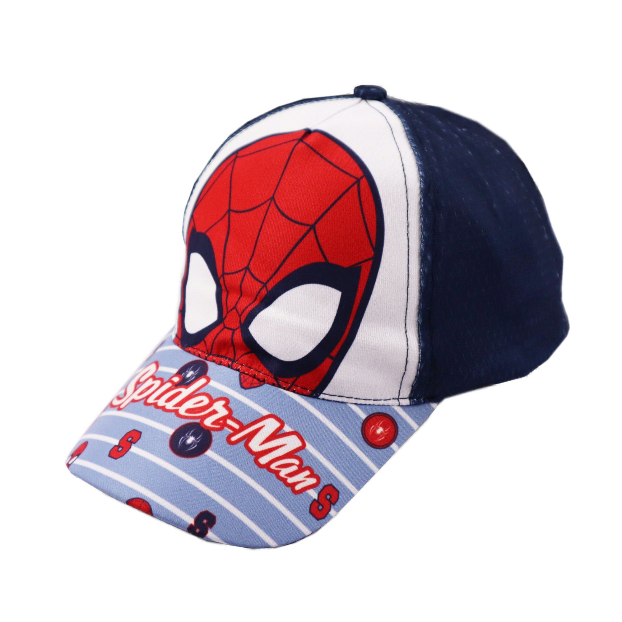 MARVEL Baseball Cap Spiderman Kinder Jungen Baseball Kappe Gr. 52 bis 54 Blau