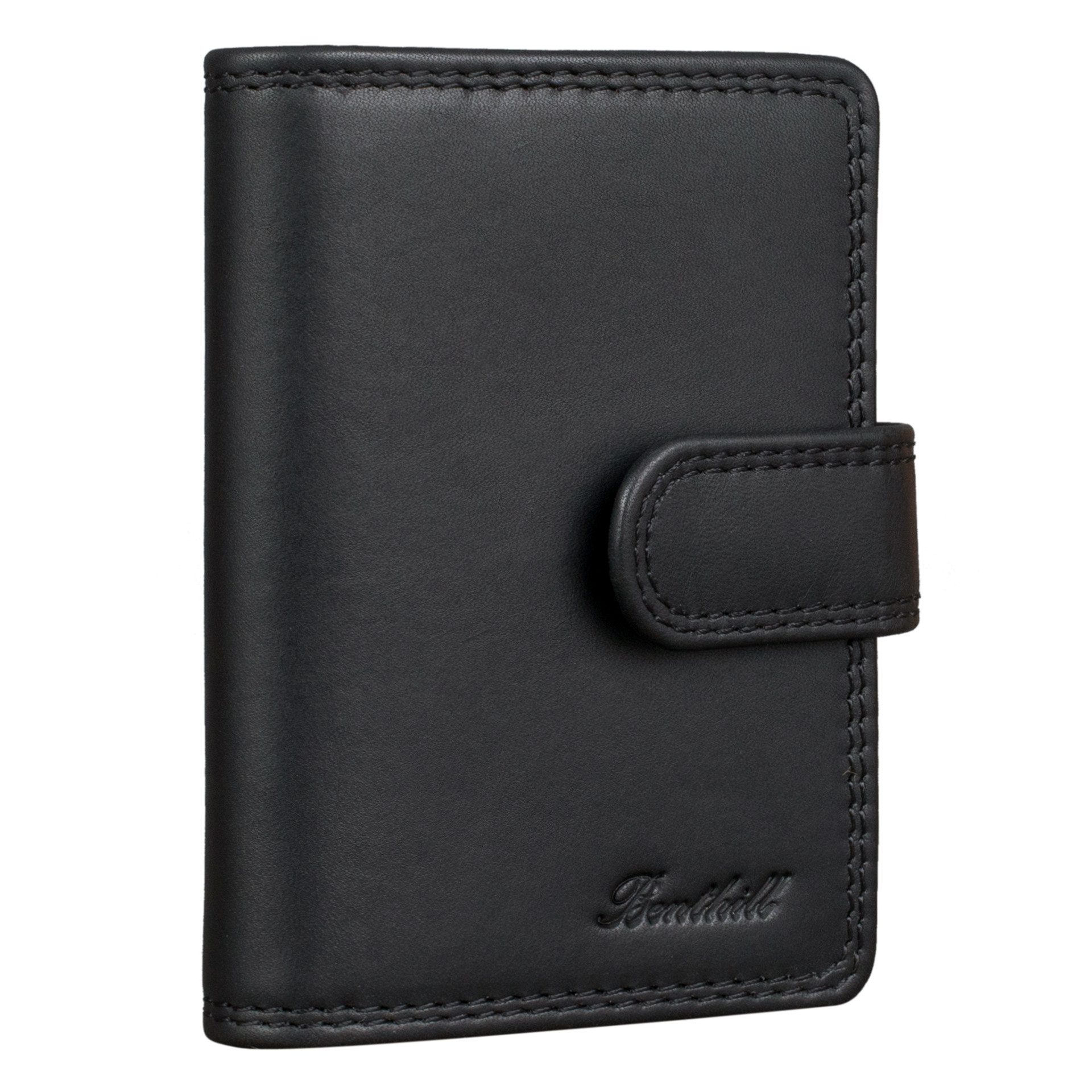 Benthill Kartenetui Echt Leder Kartenbörse für Kreditkarten RFID Karten Geldbörse, RFID-Schutz Kartenfächer