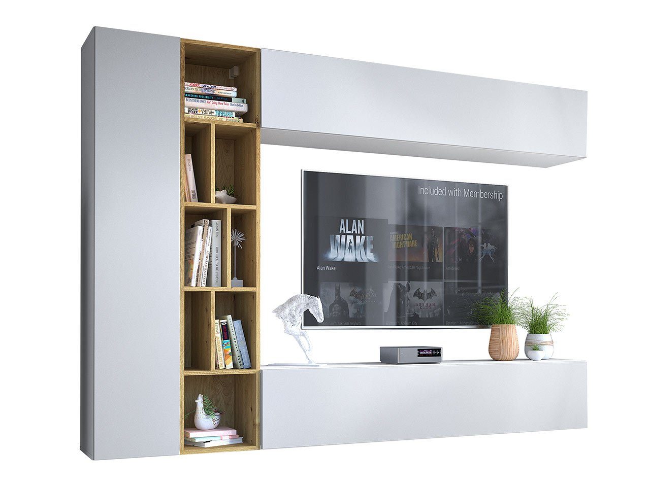 MIRJAN24 Wohnwand Kodita, (Komplett-Set, 3x Hängeschrank, Regal), Praktisch günstig online kaufen