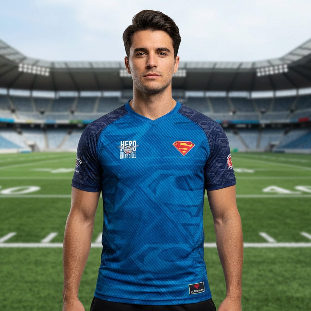 Superman T-Shirt Man Of Steel 38 Soccer Jersey