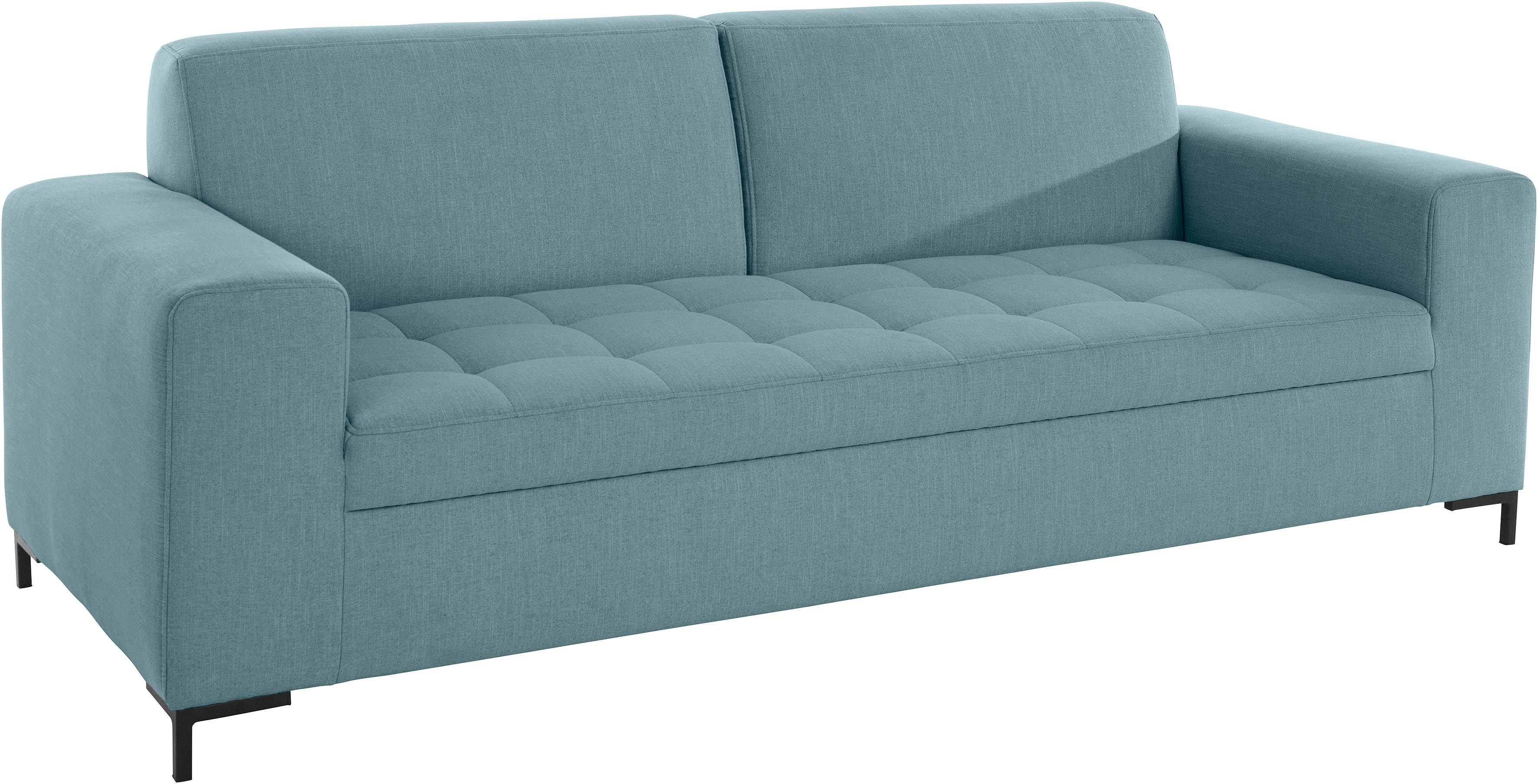 OTTO products 3-Sitzer Grazzo, zeitlos und elegant, moderne Sitzheftung, hochwertige Stoffe aus recyceltem Material, Steppung im Sitzbereich