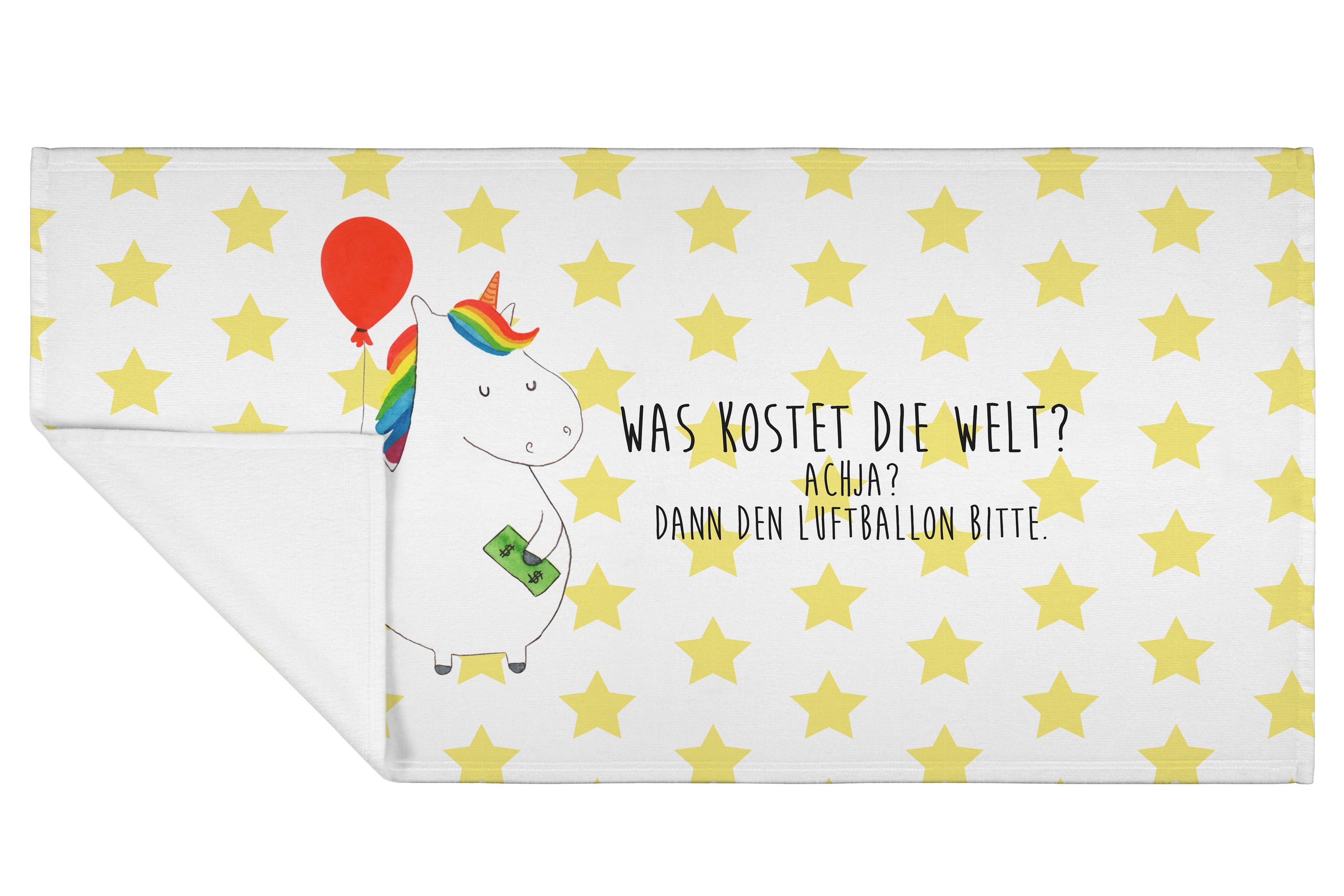 - (1-St) Luftballon Handtuch Mr. Einhörner, Weiß & - Panda Geschenk, Badezimmer, Unicorn, Mrs. Einhorn