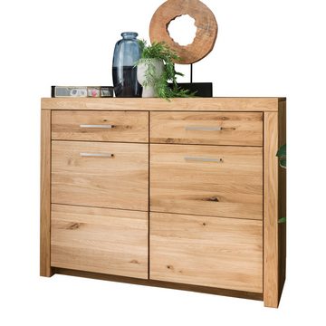 Casamia Sideboard Anrichte Sideboard Massivholz B118 H92 cm Faro Wildeiche massiv