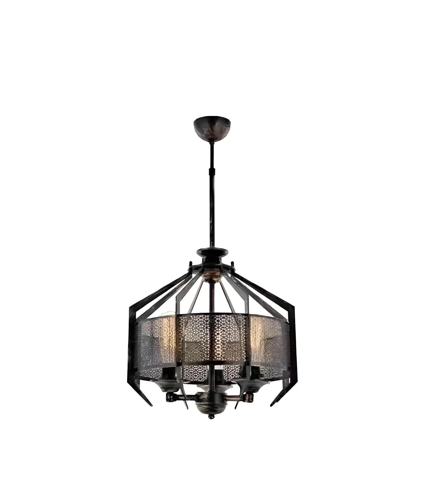 JVmoebel Hängeleuchte Schwarze Pendelleuchte aus Metall für modernes Wohnzimmerdesign, Leuchtmittel wechselbar, Made in Europa