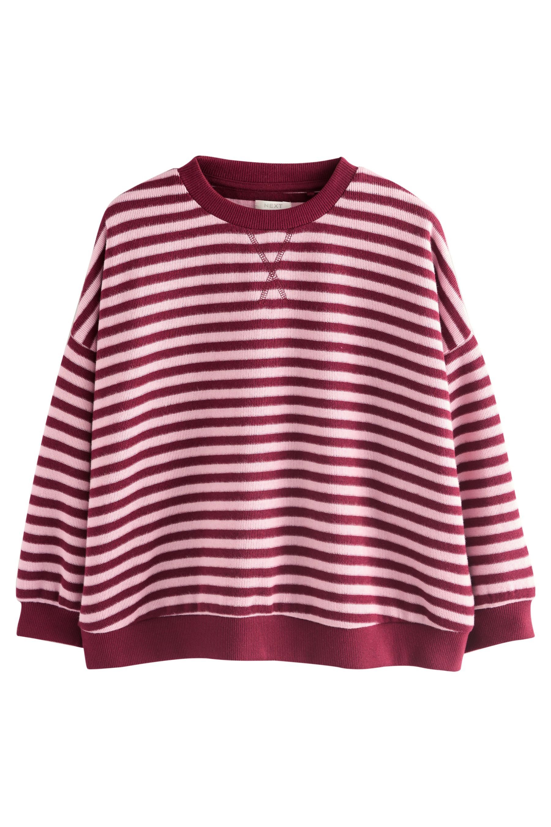 Next Sweater Geripptes, gemütliches Oversized Fit günstig online kaufen