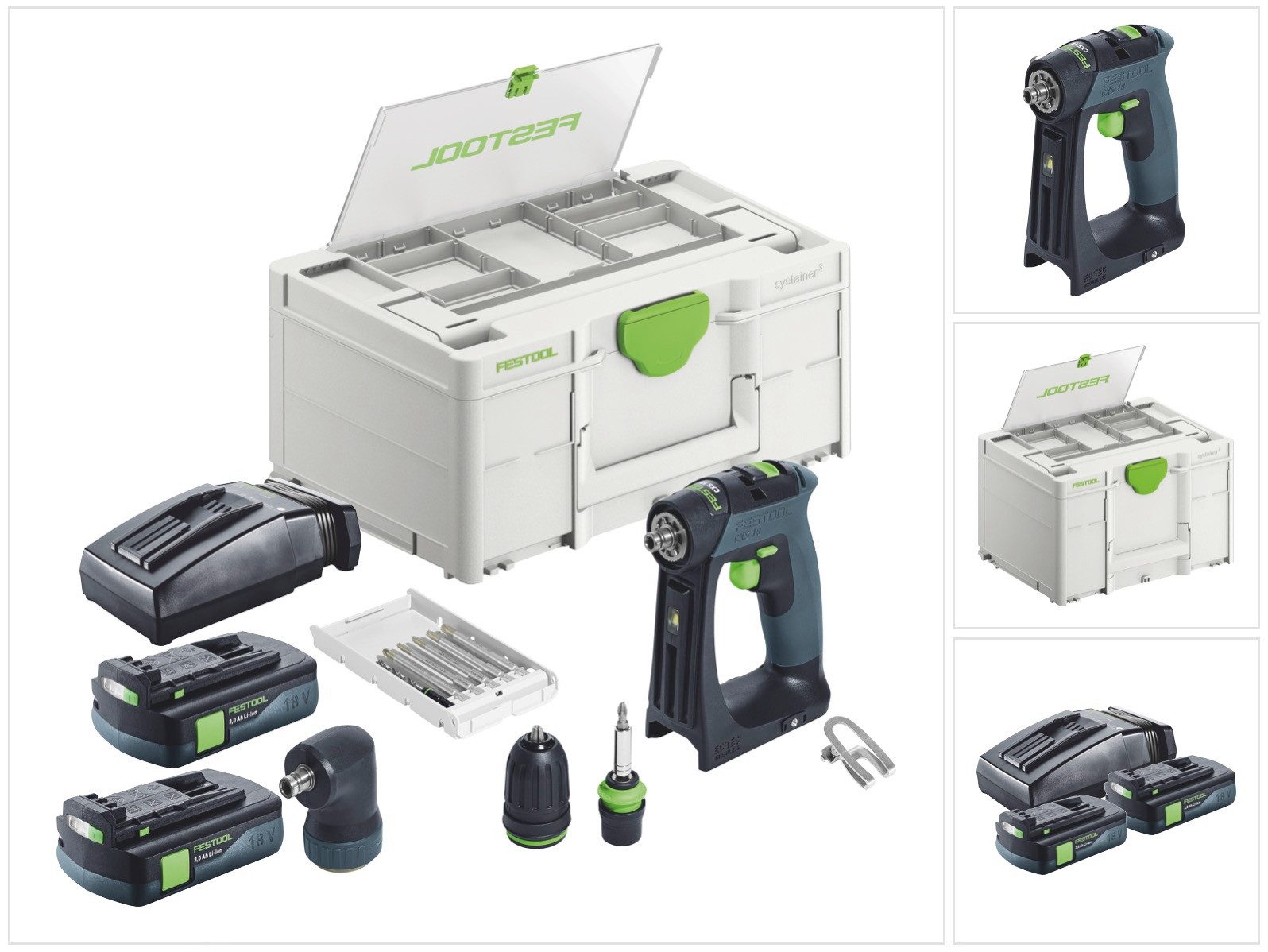 FESTOOL Akku-Schrauber CXS 18-3,0-Set Akku Bohrschrauber 18 V 40 Nm Brushless + 1x Akku 3,0