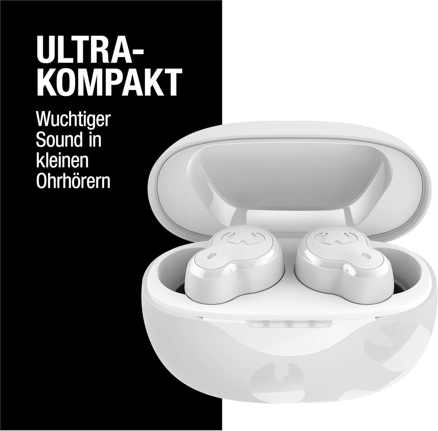 Fresh 'n Rebel True Wireless Kopfhörer mit 30h Laufzeit & klaren Anrufen In-Ear-Kopfhörer (Kompaktes Design macht diese Bluetooth Kopfhörer ideal für Reisen, Arbeit und tägliche Nutzung. Integriertes Mikrofon ermöglicht klare Gespräche und macht die Kopfhörer perfekt für Telefonate und Meetings., Kompakte Stereo Headphones mit Ladecase, stabiler Verbindung & Komfort)