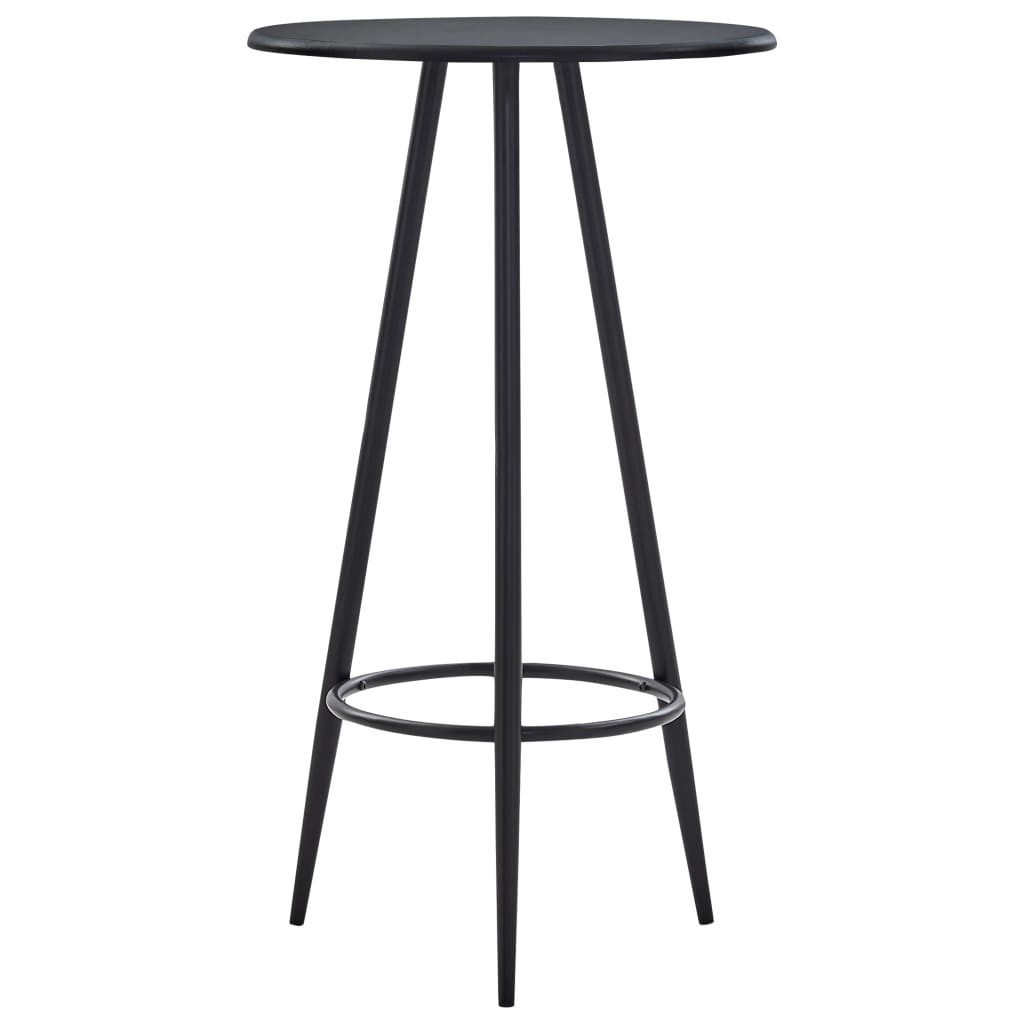 vidaXL Esstisch Bartisch Schwarz 60×107,5 cm MDF (1-St)