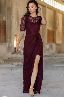 Modabout Abendkleid Langes Maxikleid Hochzeitskleid Für Damen - NELB0553D8773MRD (1-tlg)