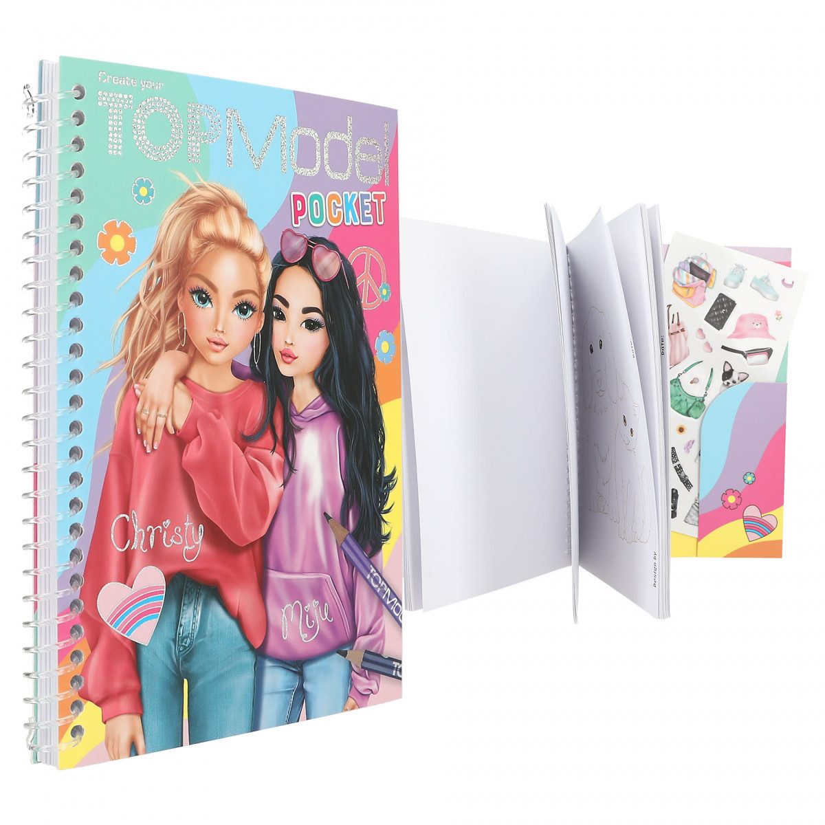 TOPModel Stickerbuch TOPModel Pocket Malbuch