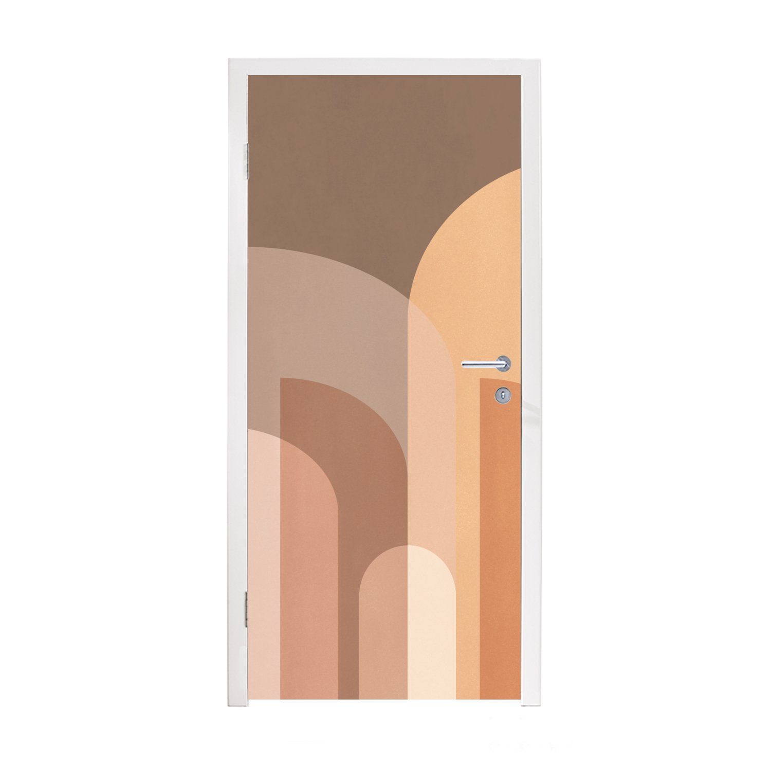 cm für - Tür, Abstrakt Kunst, bedruckt, - Matt, St), Pastell (1 MuchoWow Türtapete 75x205 Fototapete Türaufkleber,