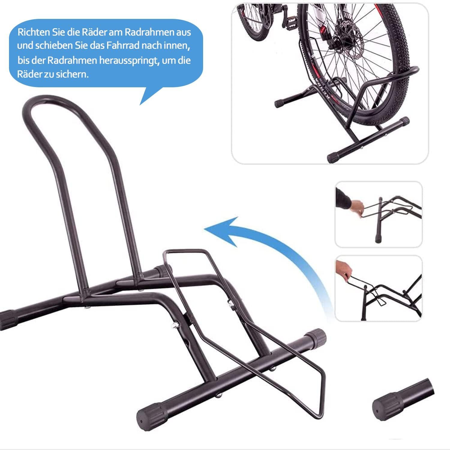 Refined Living Fahrradständer Fahrradständer Boden verstellbar 16-29 Zoll MTB Rennrad Halterung (Fahrradhalter, Fahrradständer Boden, Fahrrad Parkständer, Fahrradhalterung Boden, Fahrradaufbewahrung Garage, Fahrradhalter verstellbar, Fahrradständer ohne bohren, Fahrradhalterung freistehend, Fahrrad Reparaturständer,Fahrrad montageständer, 1-St., Verstellbar,Kompatibel,Stabil,Sicher,Platzsparend,Einfach zu Montieren), für Mountainbikes, Rennräder, Kinderfahrräder u.v.m