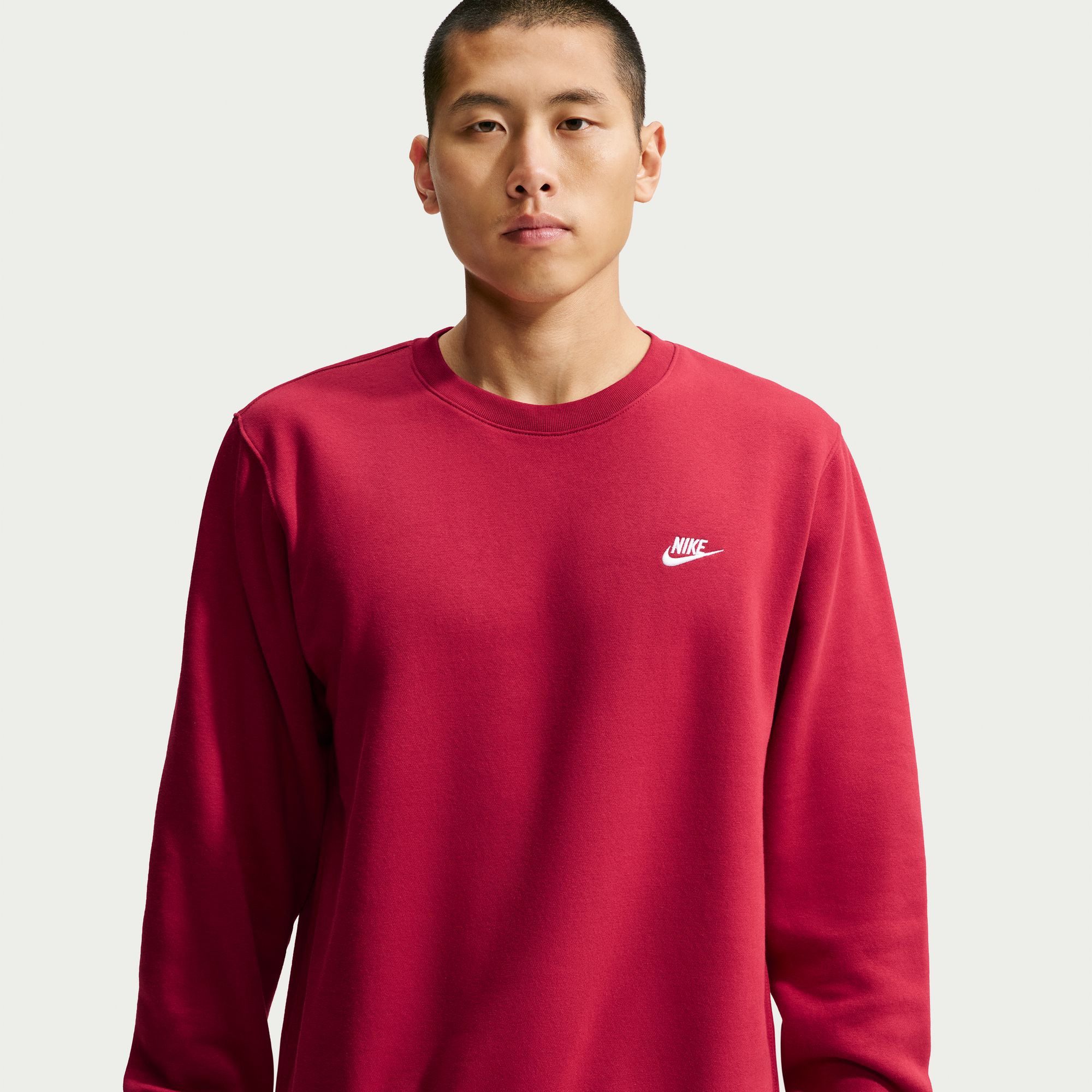 Nike Sportswear Sweatshirt M NK CLUB BB CREW kurzärmelige Ausführung, mit Rundhalsausschnitt, aus Jersey-Material