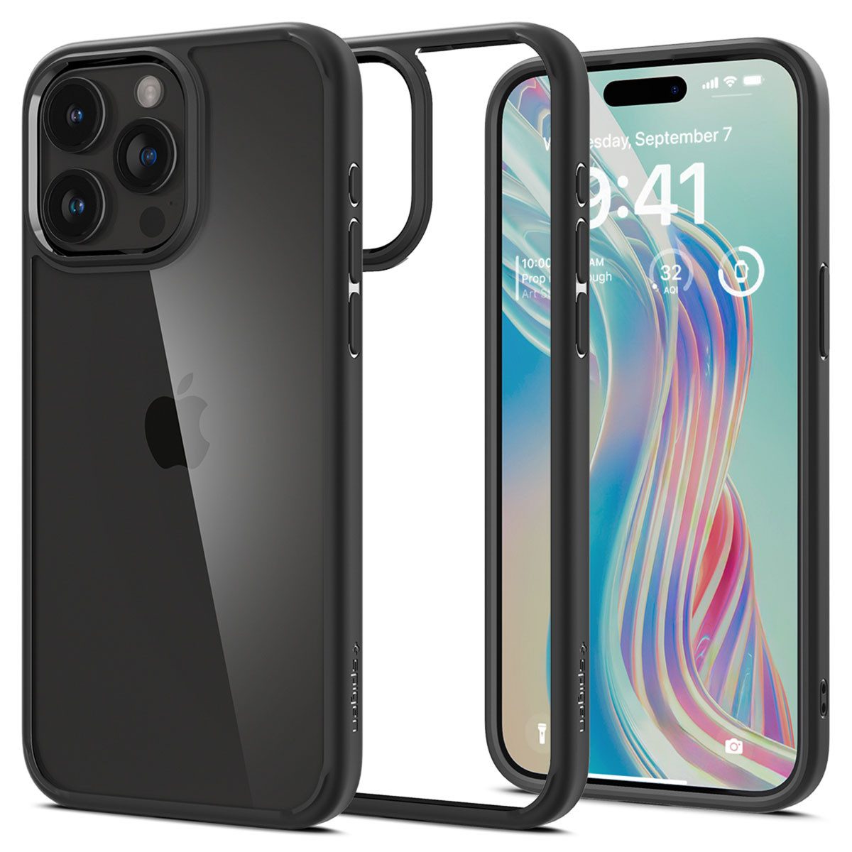 Spigen Backcover Spigen Ultra Hybrid™ Case für das Apple iPhone 15 Pro - Matte Black