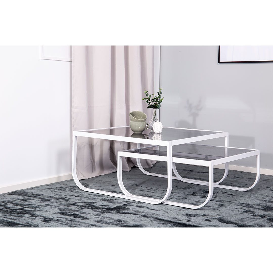 Venture Home Couchtisch Rocker Couchtisch Set mit 2 weiß.
