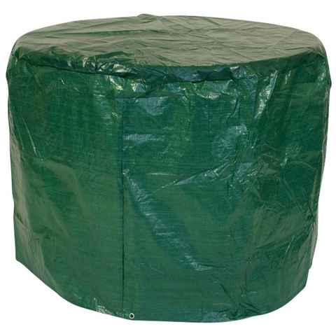 DEGAMO Gartenmöbel-Schutzhülle (1-St), für Gartentisch 125x70cm rund, PE dunkelgrün, reißfest und formstabil
