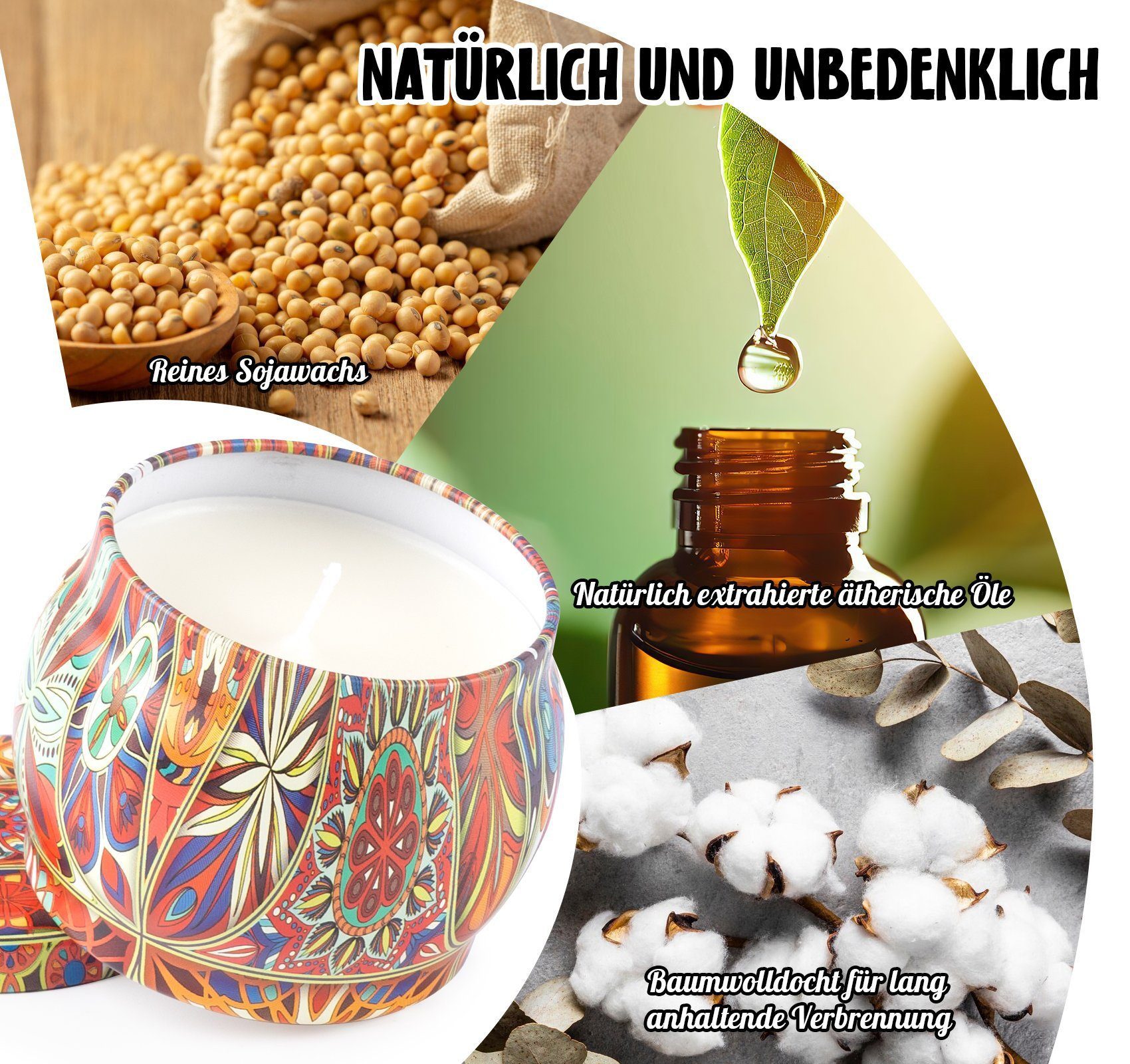 XDOVET Duftkerze Duftkerzen Geschenkset 6 Stück günstig online kaufen
