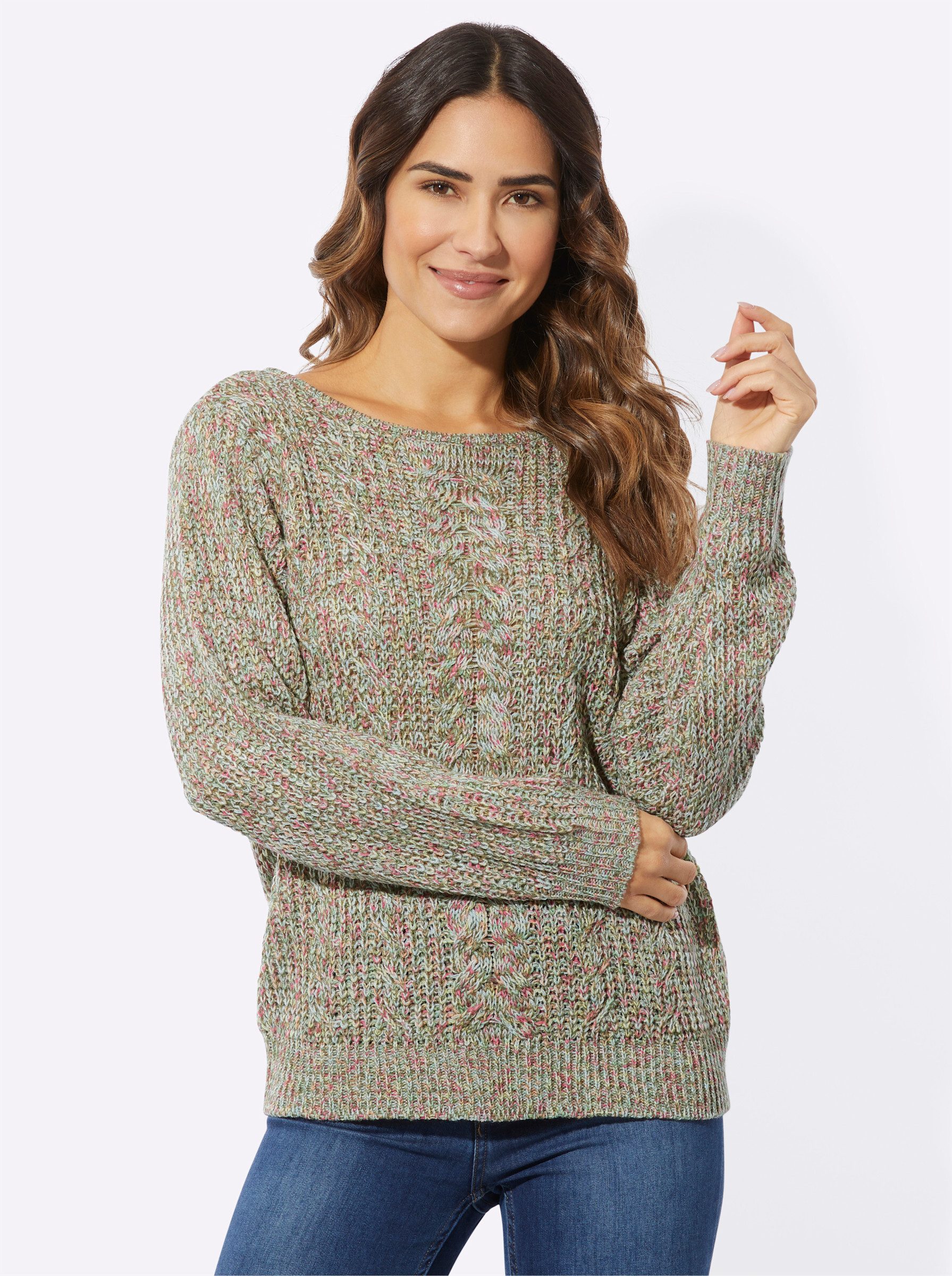 Sieh an! Strickpullover Rundhalspullover . günstig online kaufen