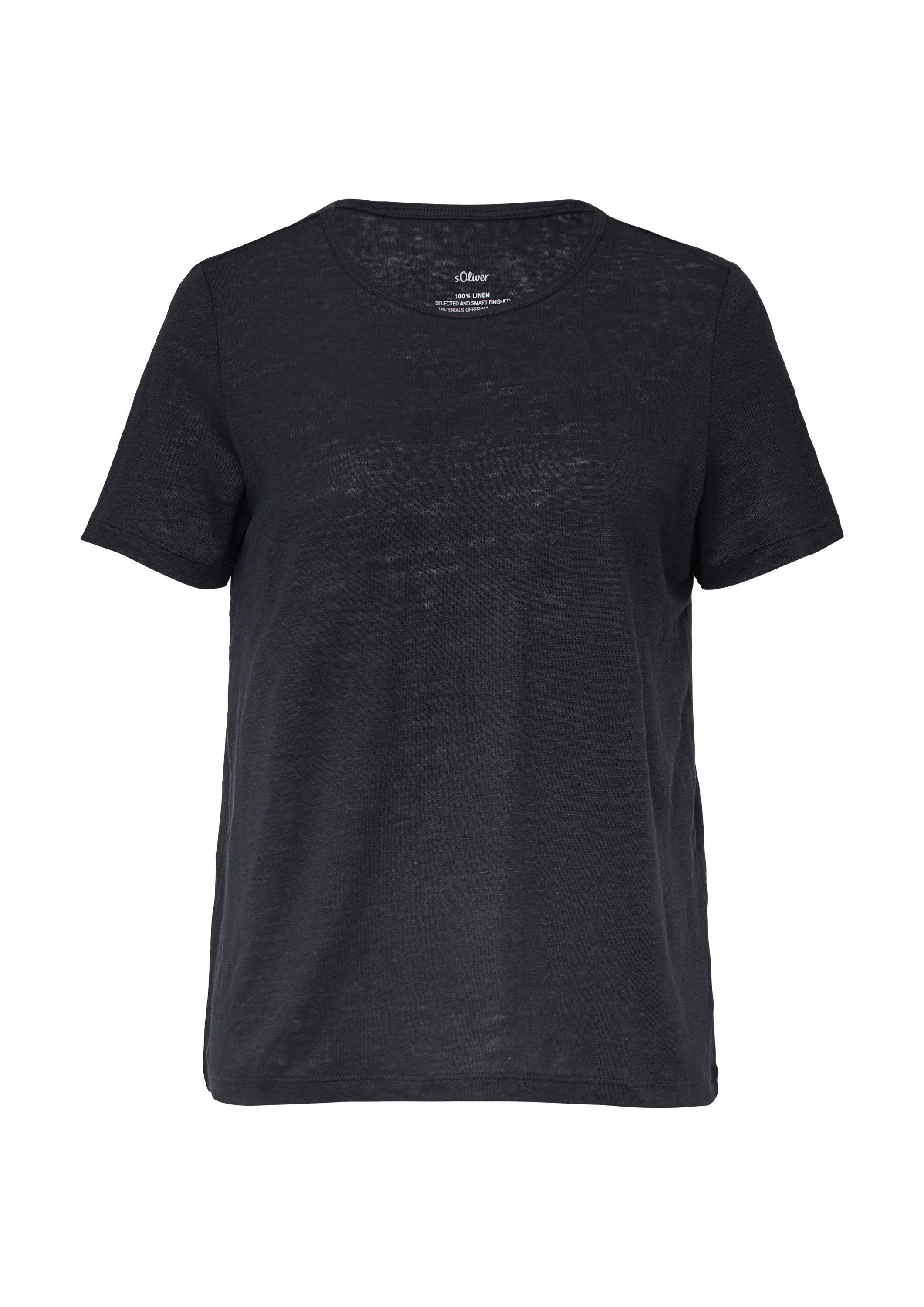 s.Oliver Kurzarmshirt T-Shirt Jersey-T-Shirt aus Leinen günstig online kaufen