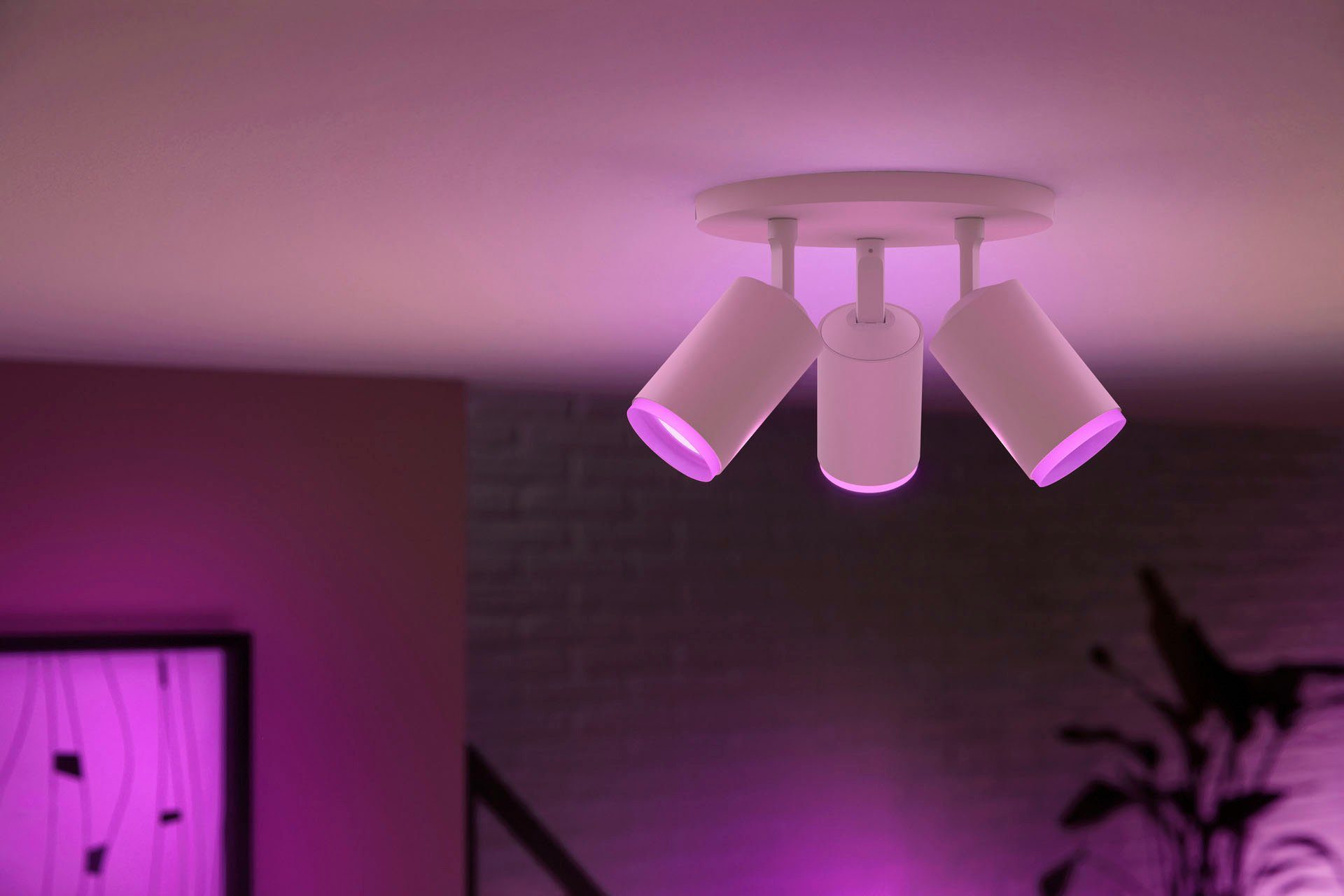 Philips Hue LED Flutlichtstrahler wechselbar, Dimmfunktion, Fugato, Farbwechsler Leuchtmittel