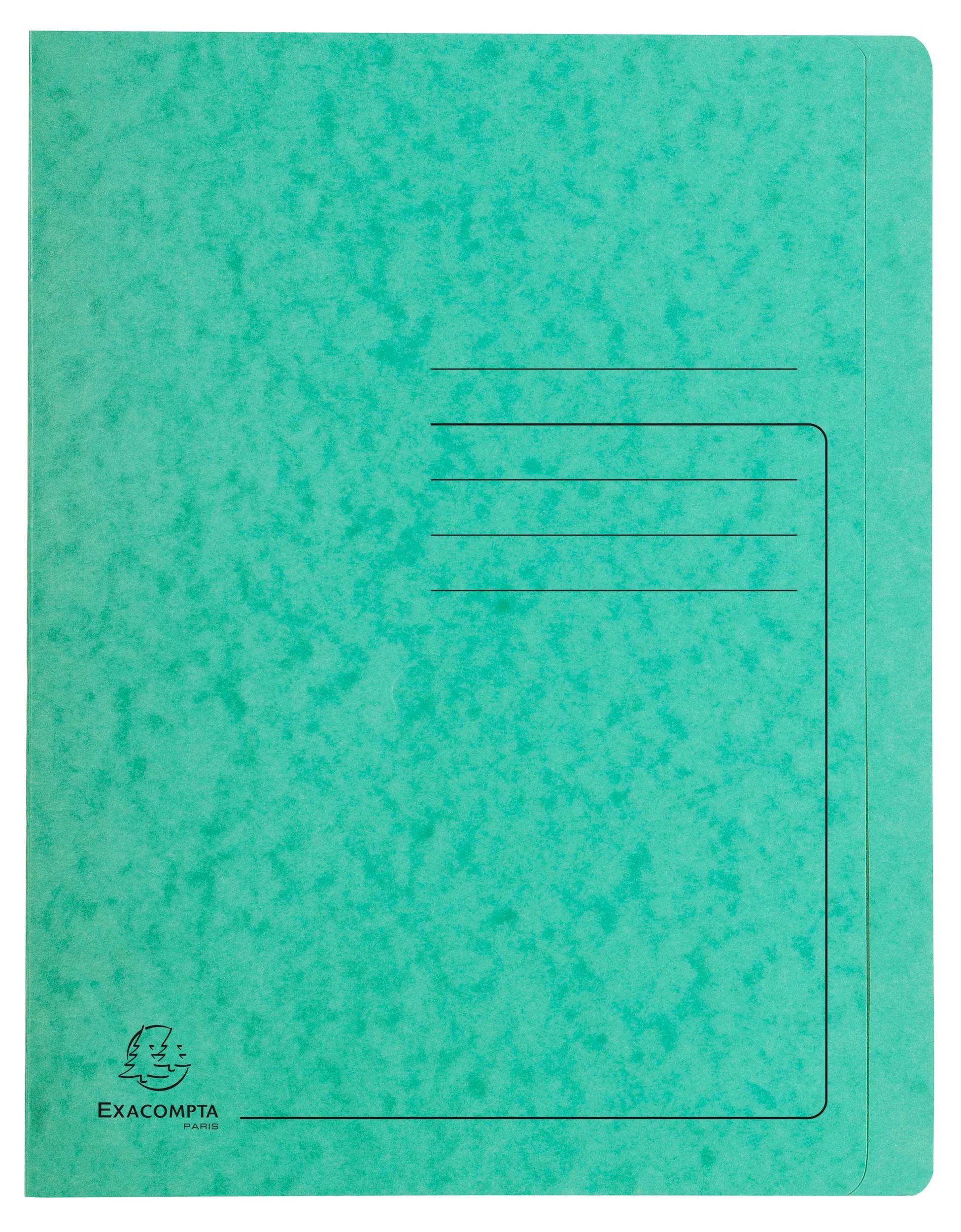 EXACOMPTA Organisationsmappe 25x Schnellhefter aus Colorspan 355g/m2, A4 - Grün - 39993E, Schnellhefter Ösenhefter Einhakhefter