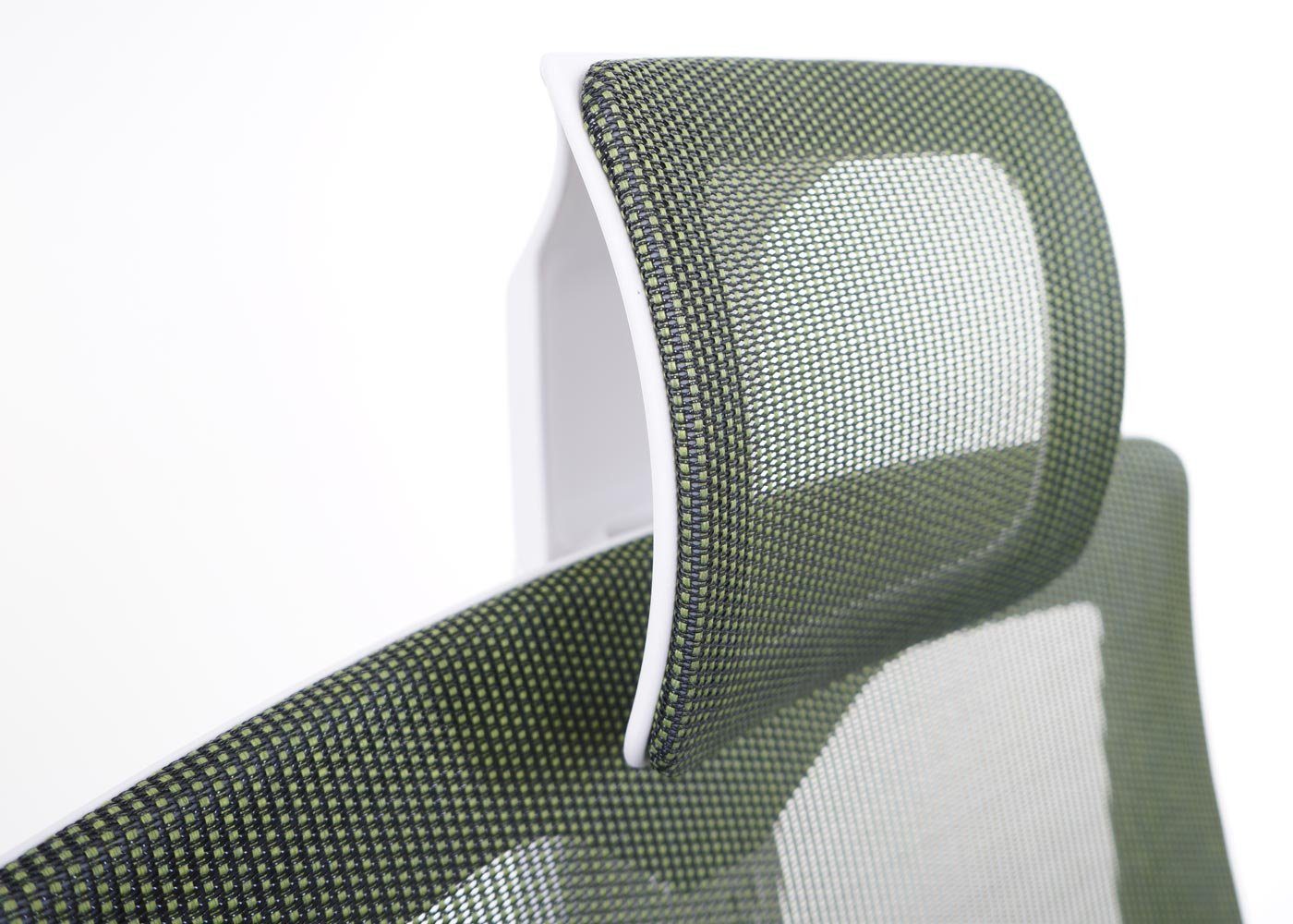 MCW Luftzirkulation Netzbespannung Schreibtischstuhl | Höhenverstellbare weiß/grau Rückenlehne, grün Adelaide, für