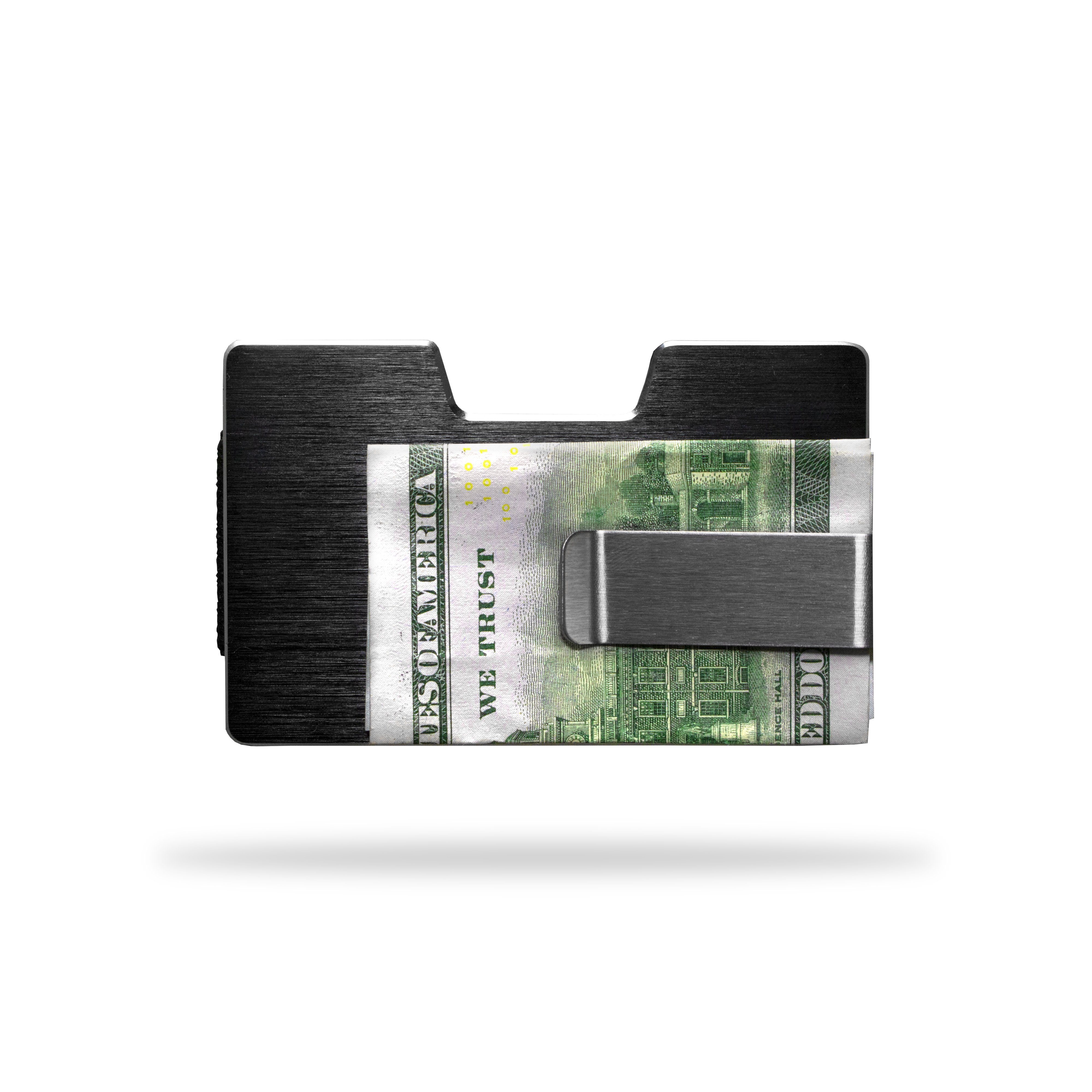 Portemonnaie, Geldbörse Männer TAUROS Palace Kreditkartenhalter, Kartenetui Kreditkartenetui Geldbeutel, Frauen (Aluminium), Schwarz Mini