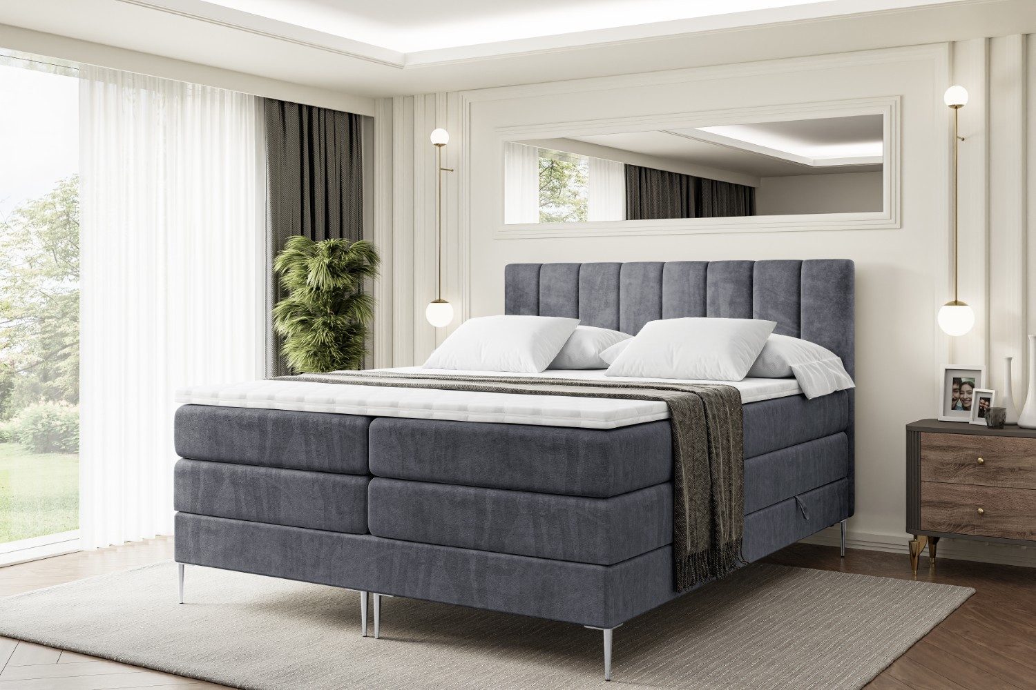 ALTDECOR Boxspringbett OTTA-F KING (Multipocket-Matratze H4, günstig online kaufen