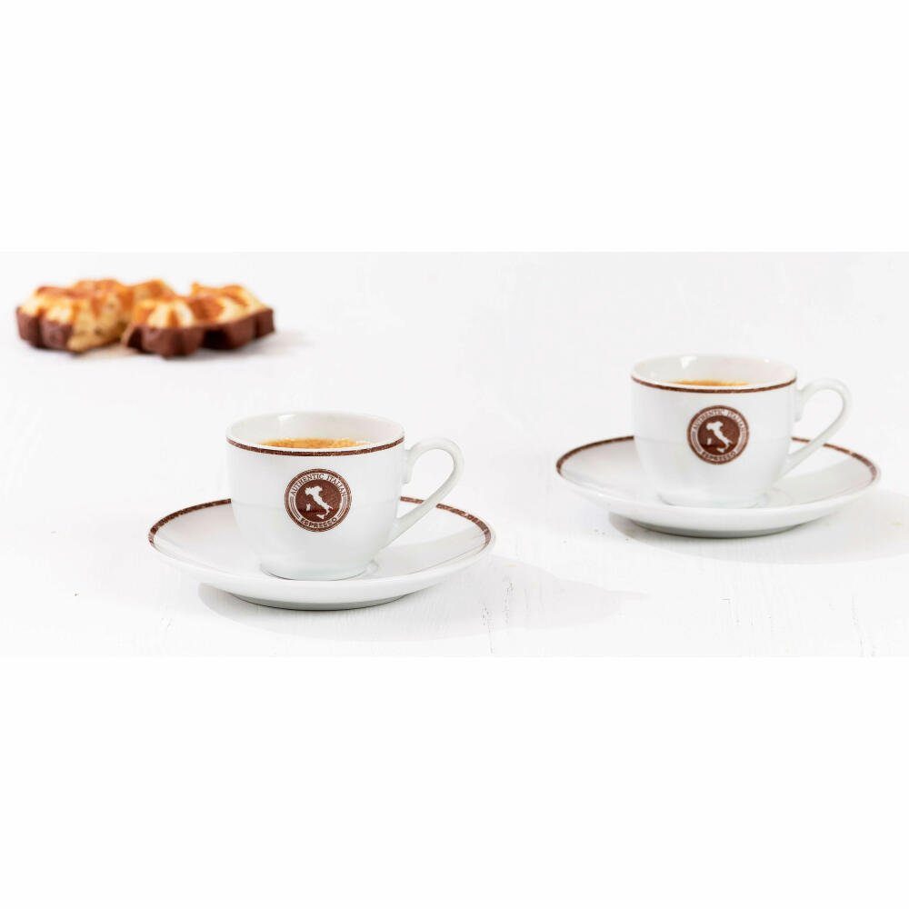 Ritzenhoff & Breker Espressotasse Espressoset Authentic Italian, 4-tlg., Porzellan
