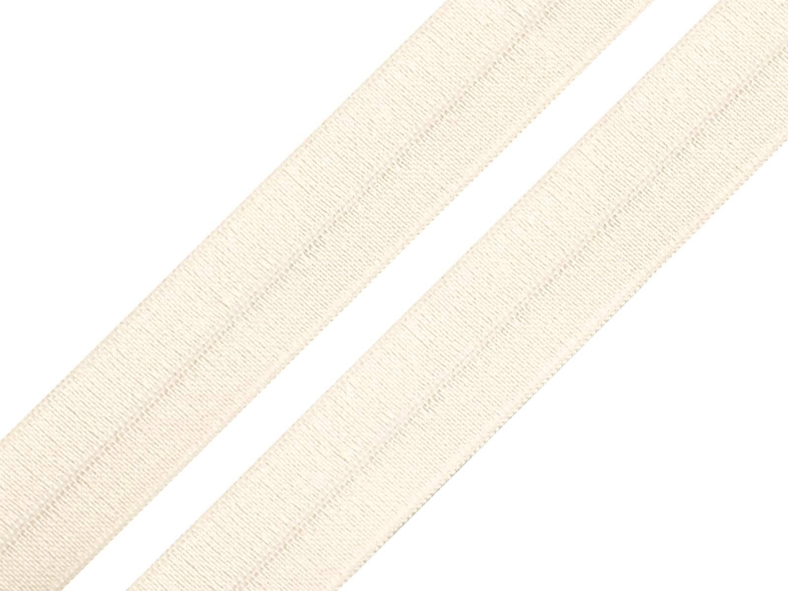 maDDma Gummiband 1m Falzgummi 20mm Faltgummi elastisches Einfassband Saumband Farbwahl, creme