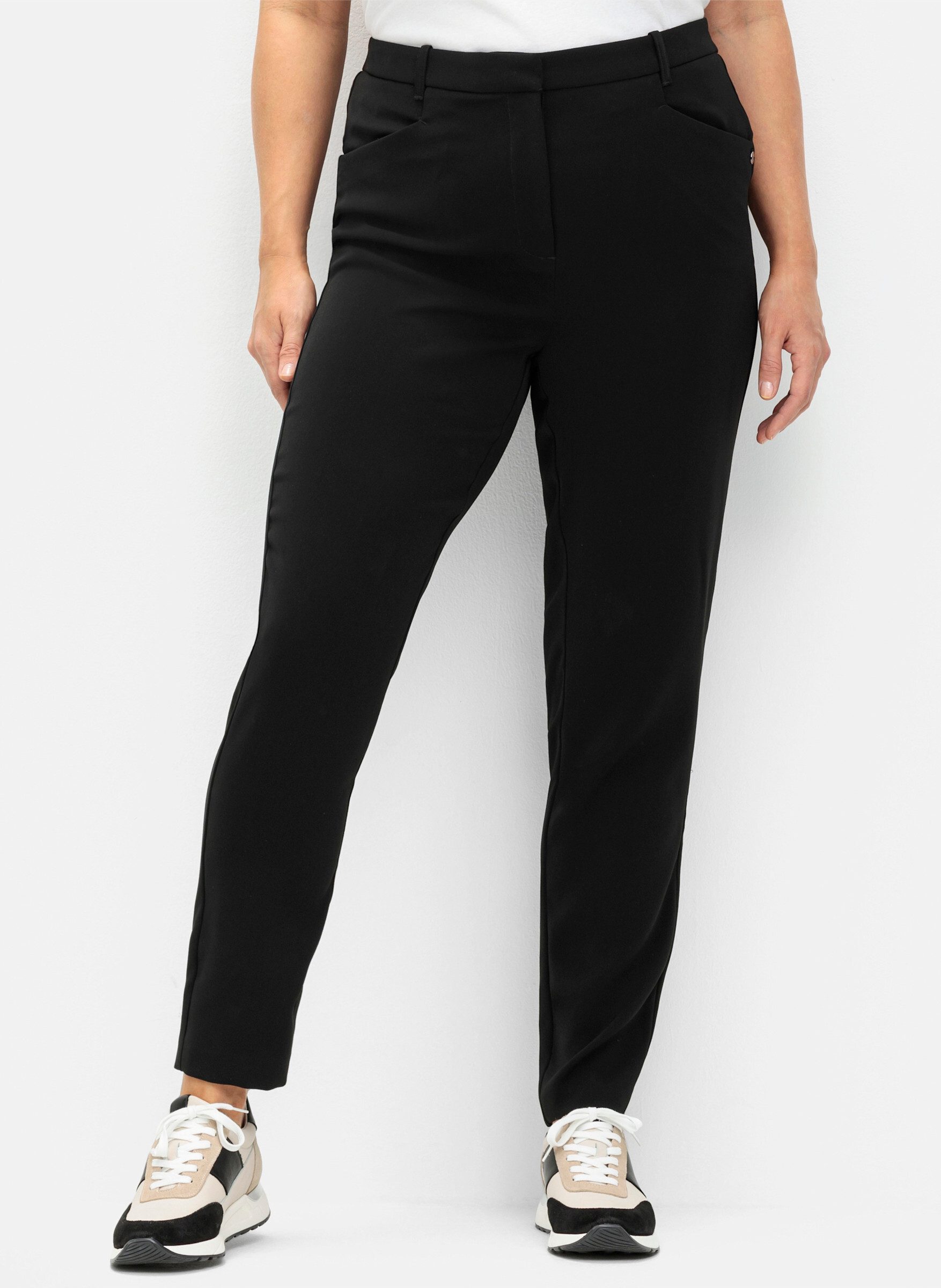 Sheego Jerseyhose Hose lang Innenbeinlänge ca. 77 cm günstig online kaufen