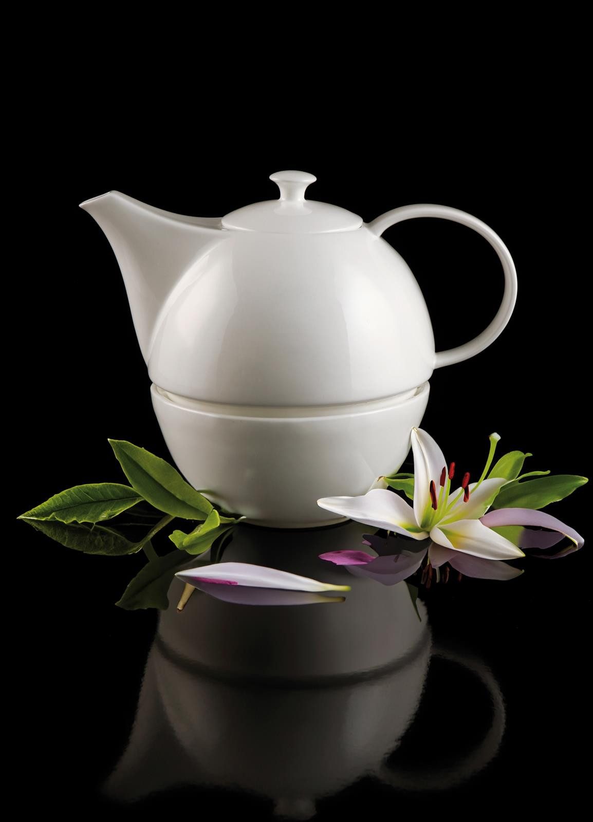 Goebel Teekanne TableWare Teekanne mit Stövchen 1,2 l, 1200 l, (1x Teekanne, 1x Stövchen, 1-St), Handwäsche wird empfohlen