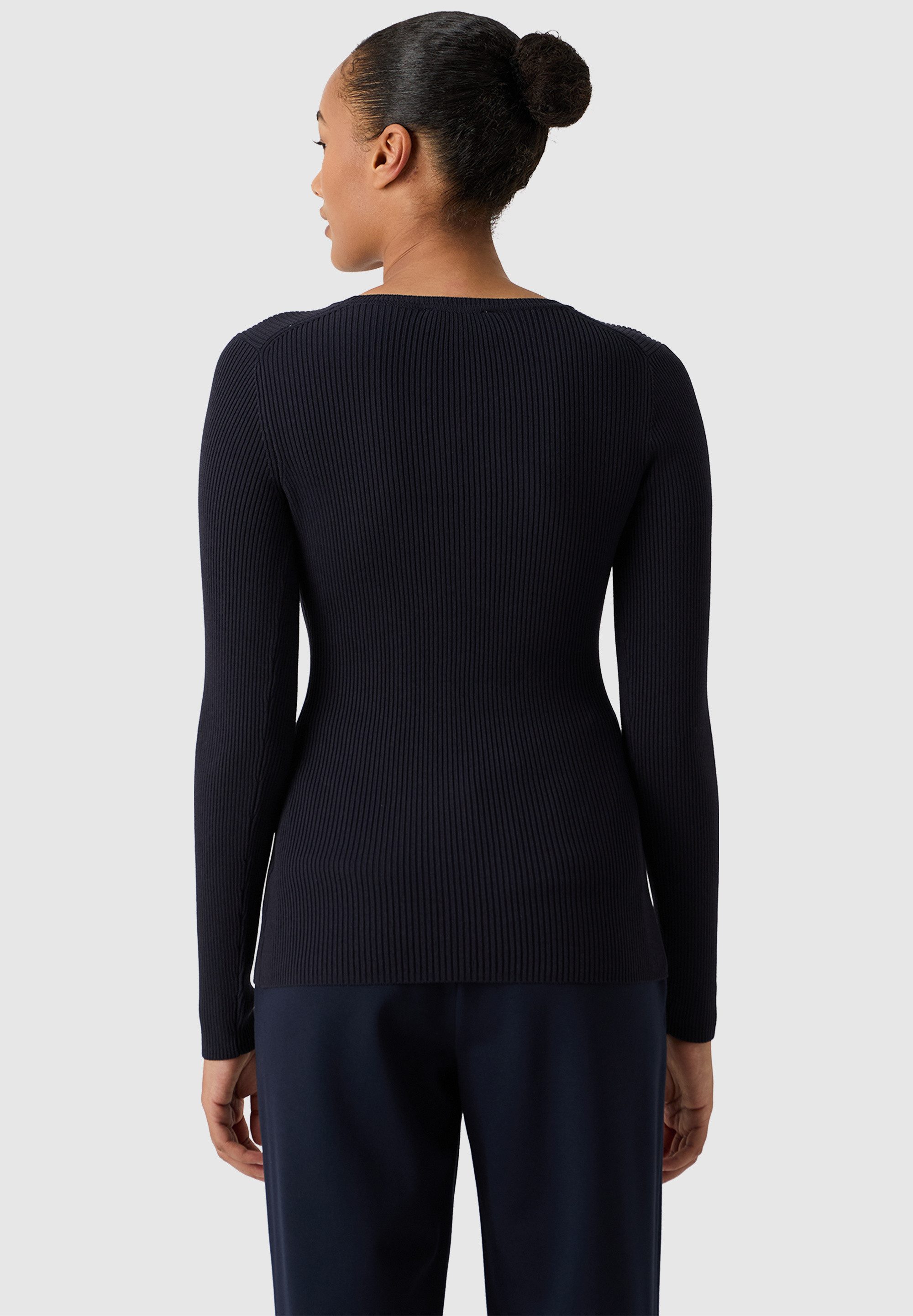 Les Lunes Langarmshirt Evii Rundhals, normale Länge, schlanke Passform, mittelschwerer Strick