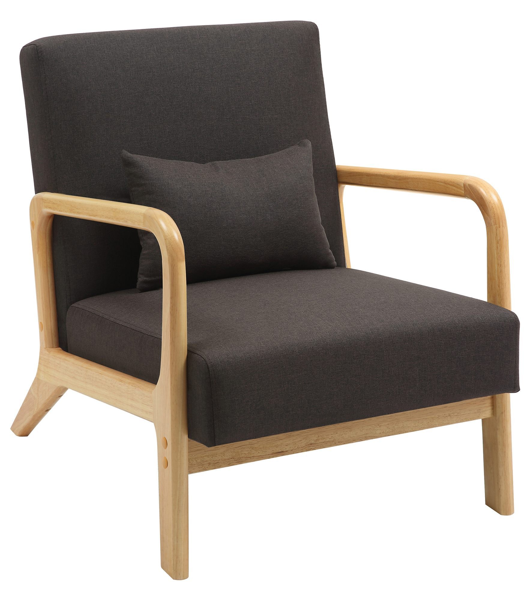 TPFLiving Sessel Calvion (Bodenschoner schützen empfindliche Fußböden, Komfortable Polsterung für entspanntes Sitzen), Maße (TxBxH): 80 x 64 x 74cm - Farbe: braun