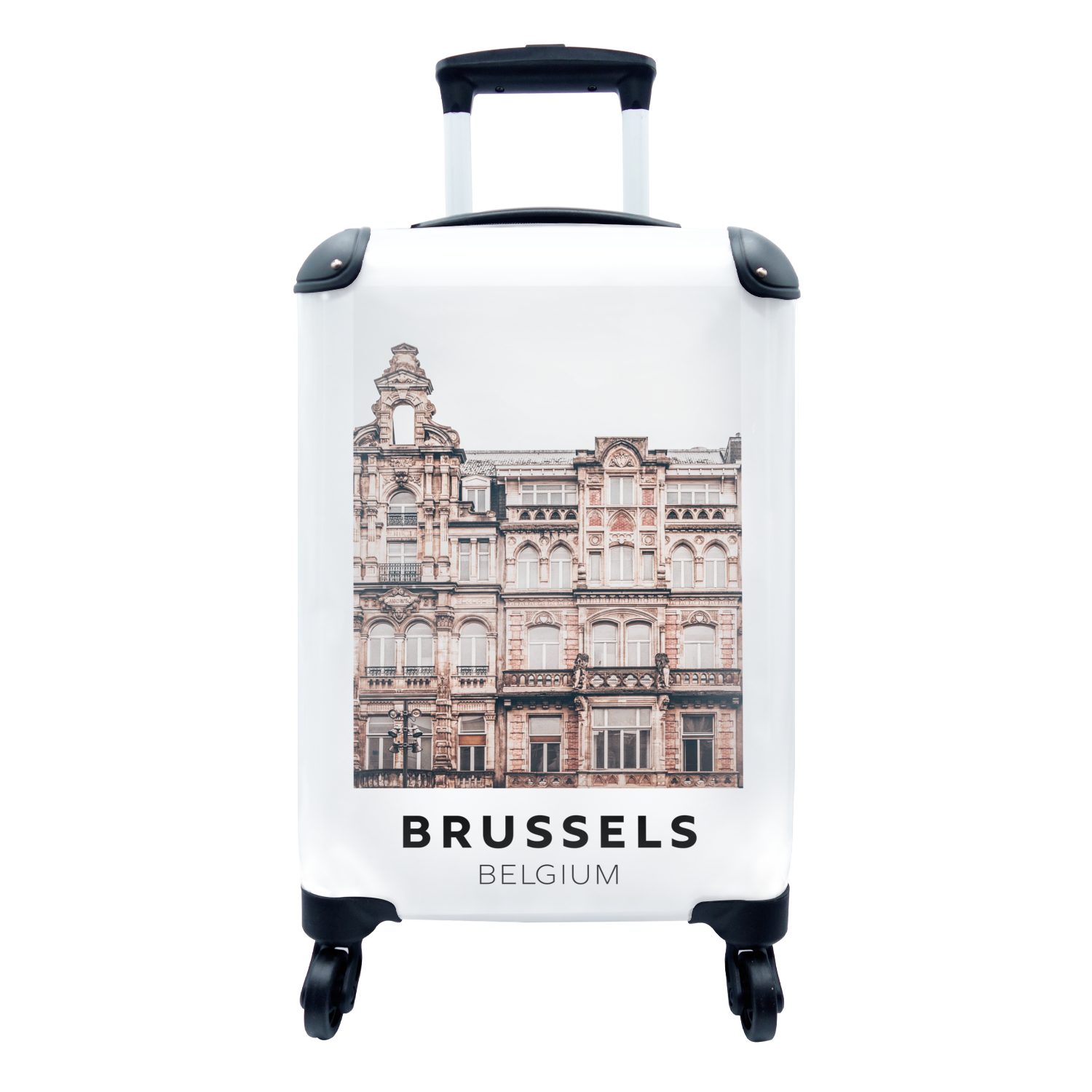 - mit - Architektur, Reisetasche Trolley, 4 für Reisekoffer Handgepäckkoffer Rollen, MuchoWow Brüssel Ferien, rollen, Belgien Handgepäck