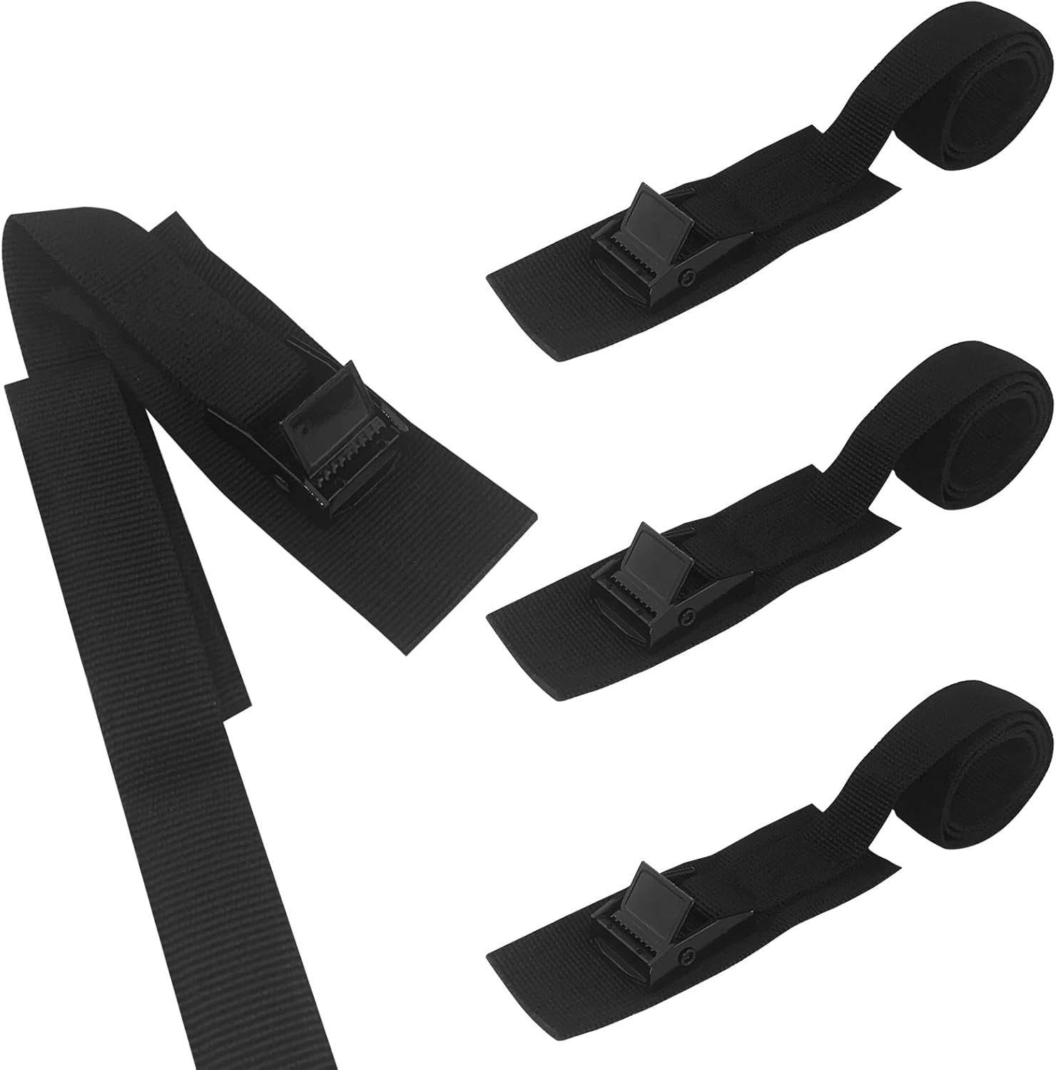Zengi Spanngurt Kurze Spanngurte 2er-Set aus 40 cm Nylon mit Zink-Schnappverschluss (Set, 2-St., für Fahrrad und Motorrad) Kratzschonend, witterungsbeständig und für sichere Transporte geeignet